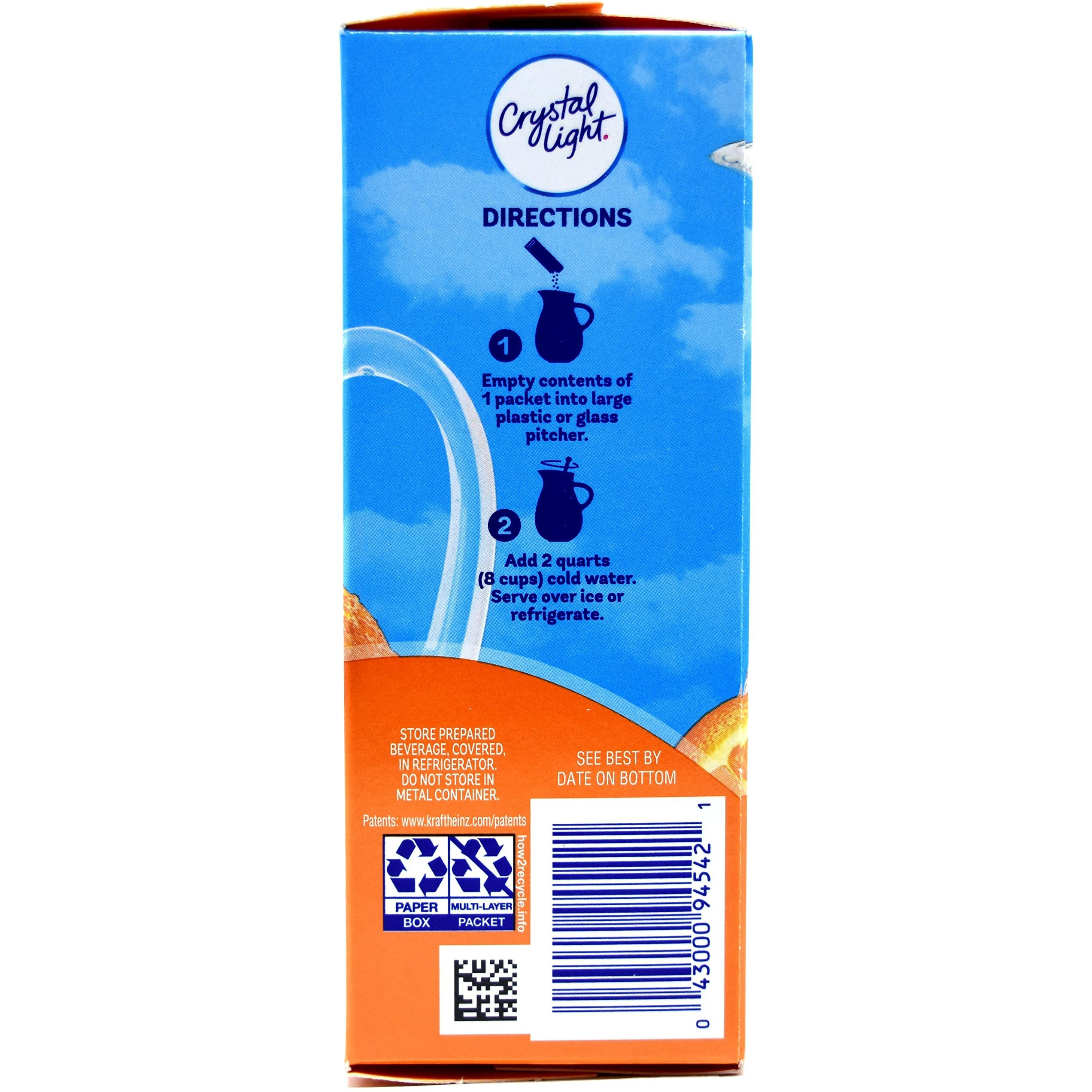 Crystal Light Pitcher Packets, Classic Orange, 2.5 Oz