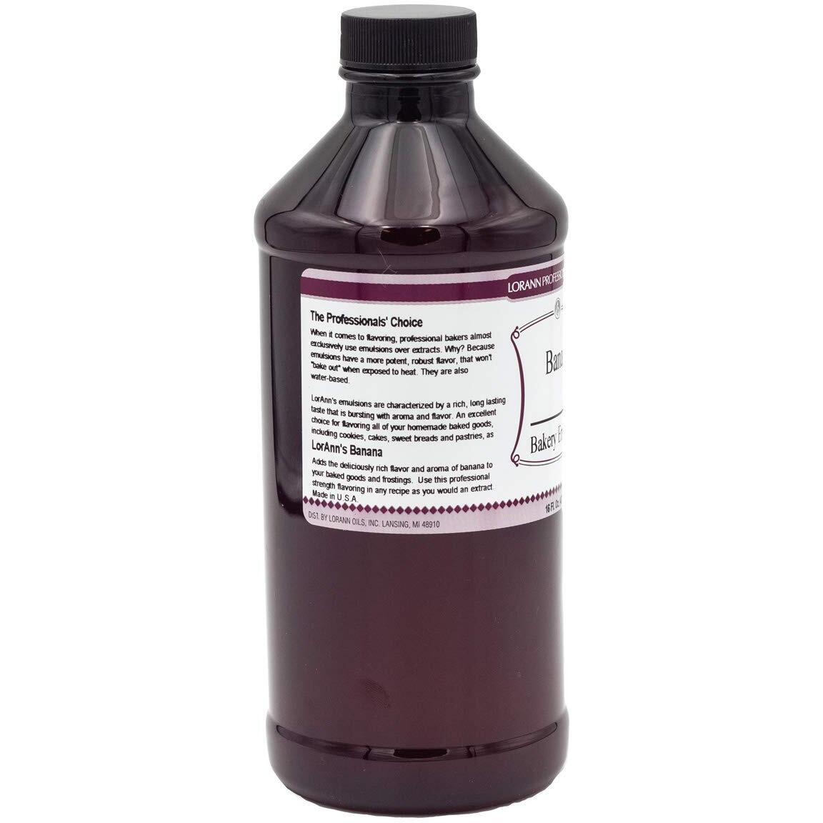 Lorann Oils Banana Bakery Emulsion True Banana Emulsion, Ideal For Boosting Fruit Tones In Cakes, Cookies & Desserts, Gluten-Free, Keto-Friendly, Banana Extract Substitute Essential For Your Kitchen