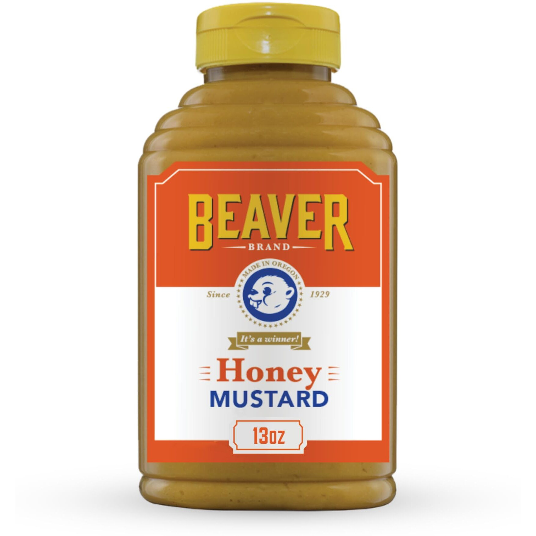 Beaver Sweet Honey Mustard, 13 Oz Squeeze Bottle