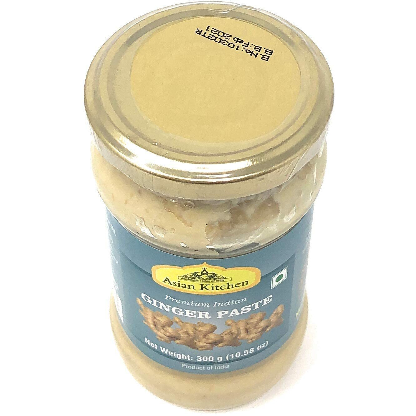 Asian Kitchen Ginger Cooking Paste 10.5Oz (300G) Glass Jar ~ Vegan | Gluten Free | Non-Gmo | No Colors | Indian Origin
