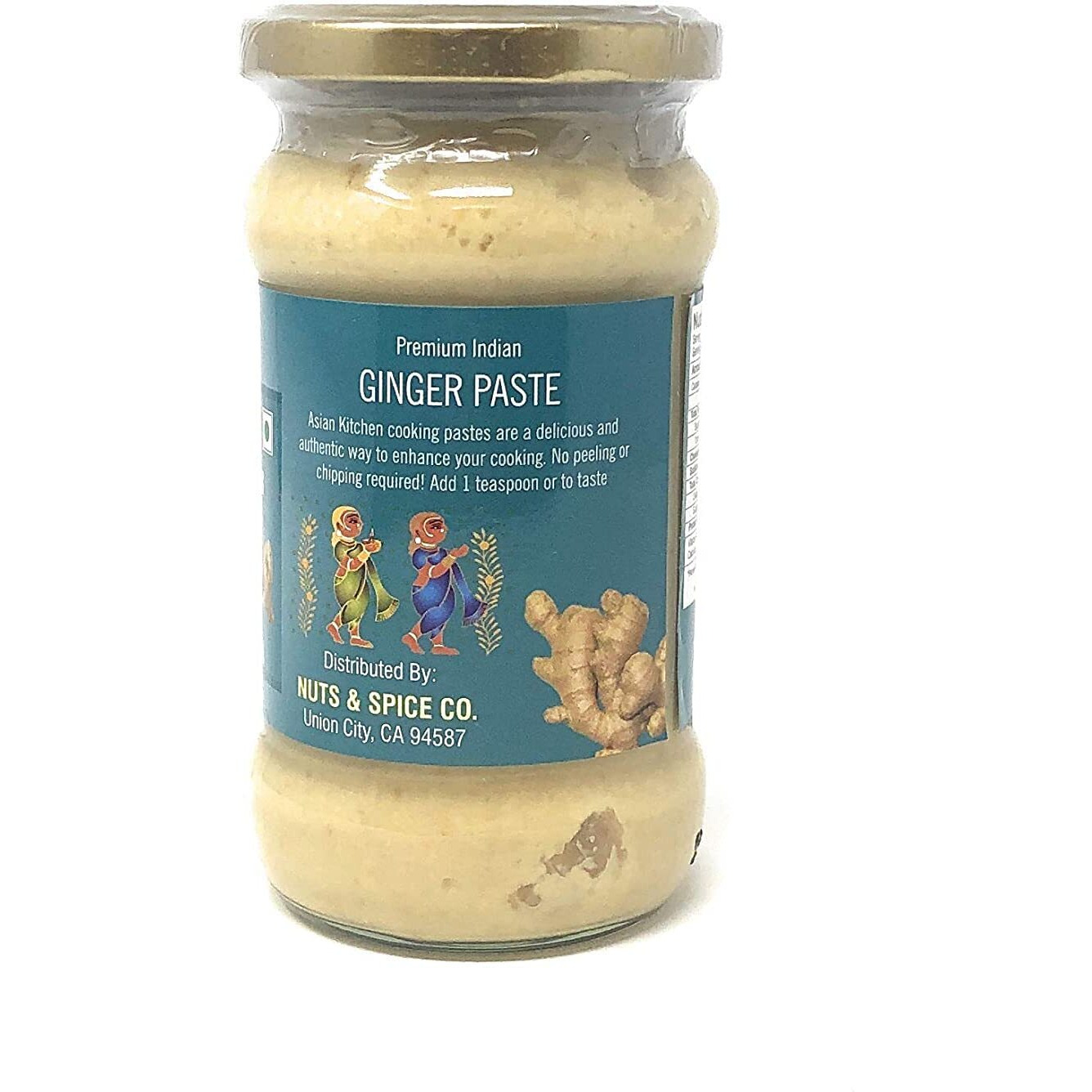 Asian Kitchen Ginger Cooking Paste 10.5Oz (300G) Glass Jar ~ Vegan | Gluten Free | Non-Gmo | No Colors | Indian Origin
