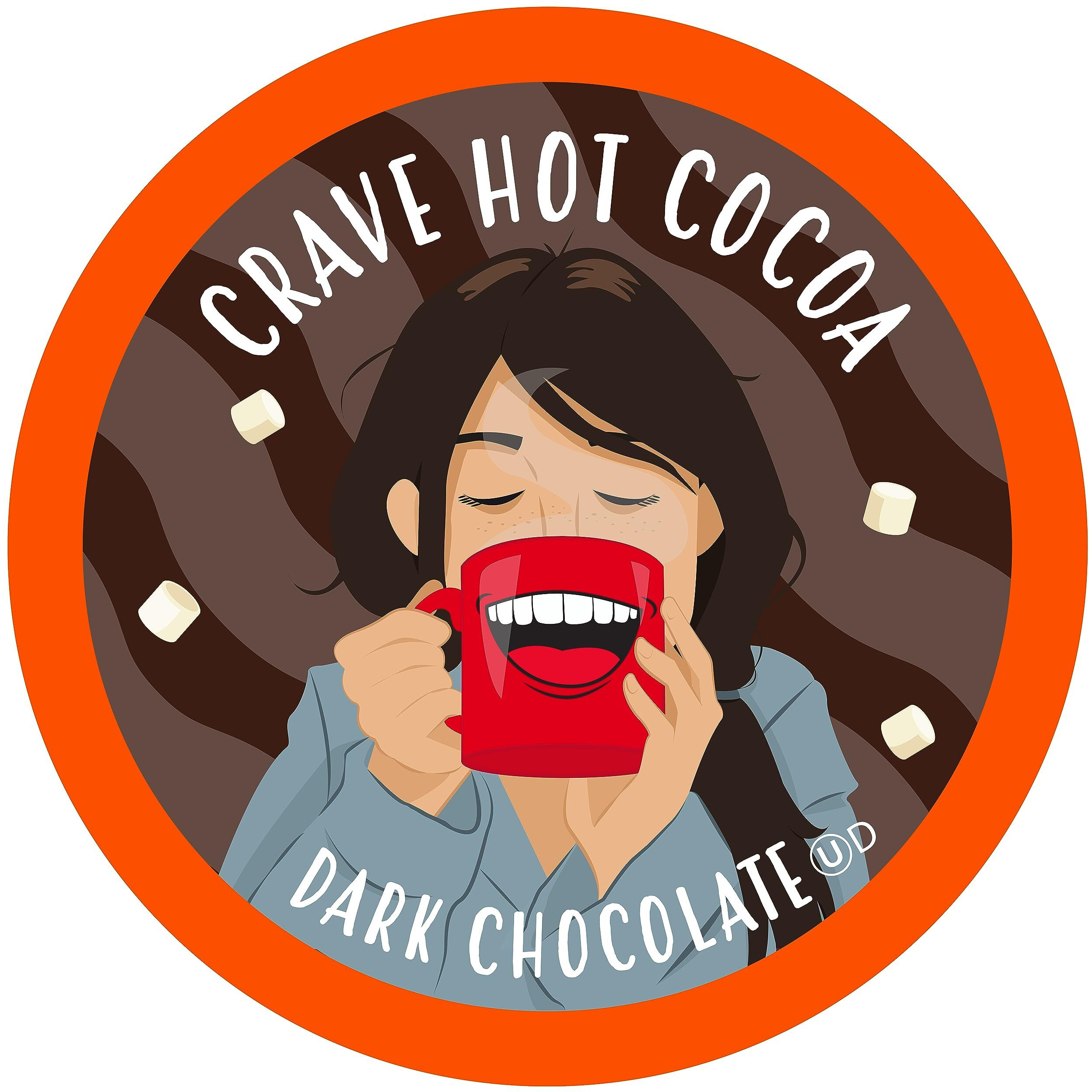 Crave Hot Chocolate Pods, Compatible With 2.0 K-Cup Brewers, Dark Chocolate, 40 Count