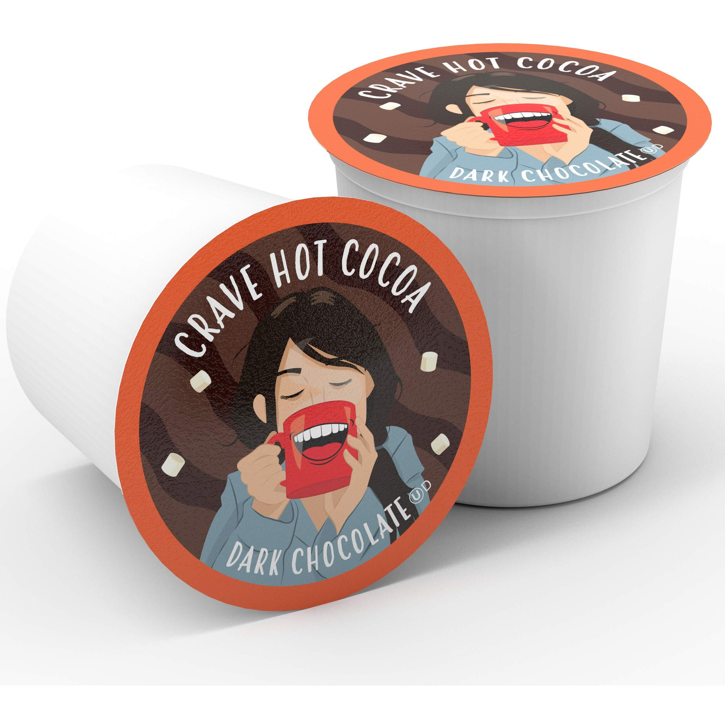 Crave Hot Chocolate Pods, Compatible With 2.0 K-Cup Brewers, Dark Chocolate, 40 Count