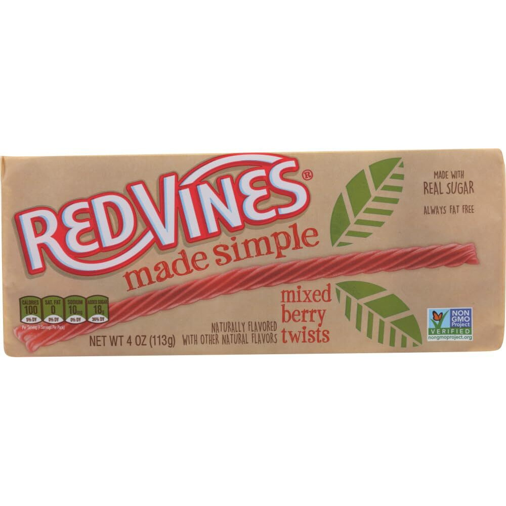 Red Vines Made Simple Berry Twists 4Oz (Pack Of 2)