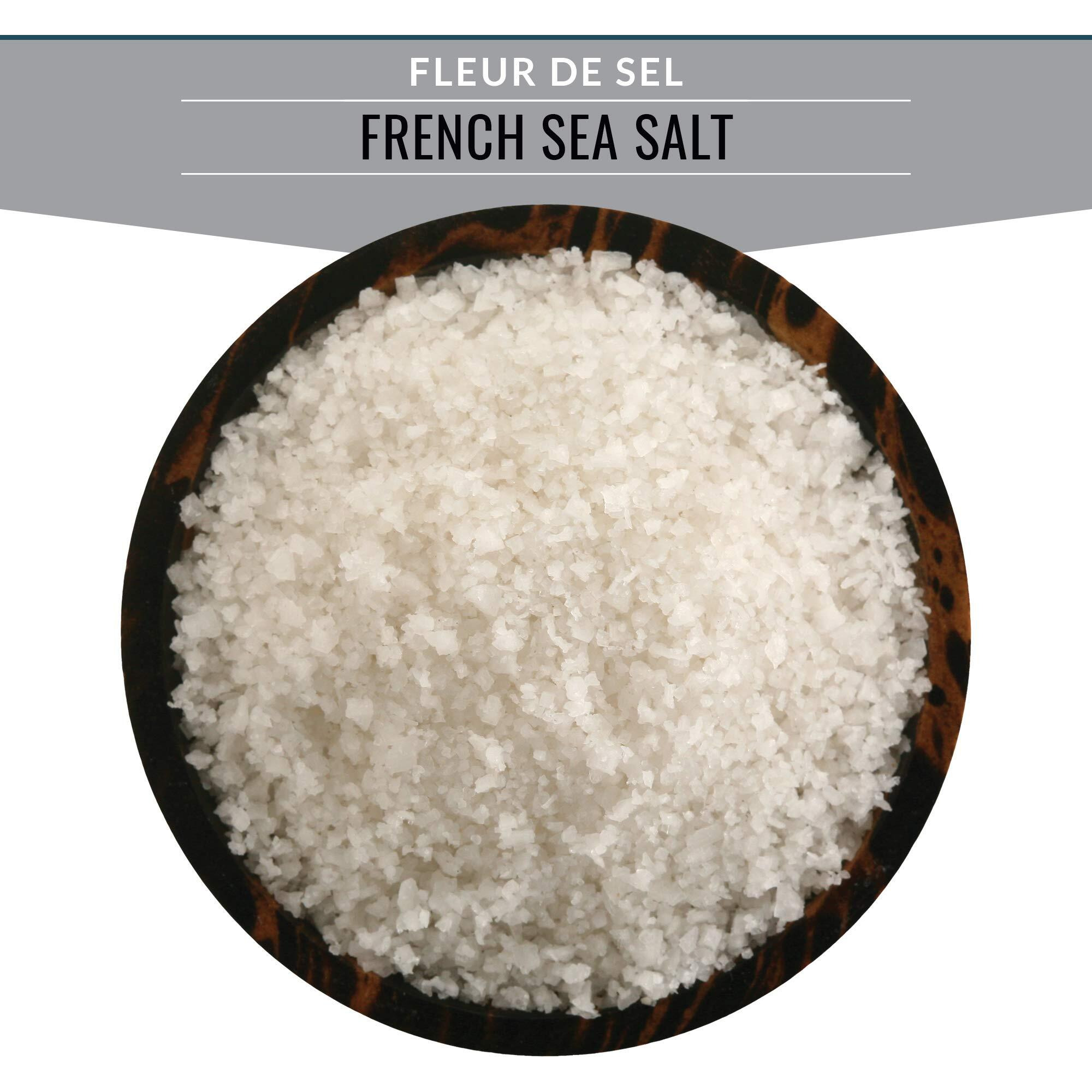 Saltworks Artisan Salt Company Fleur De Sel French Flower Of Salt, Pour Spout Pouch, 15 Ounce
