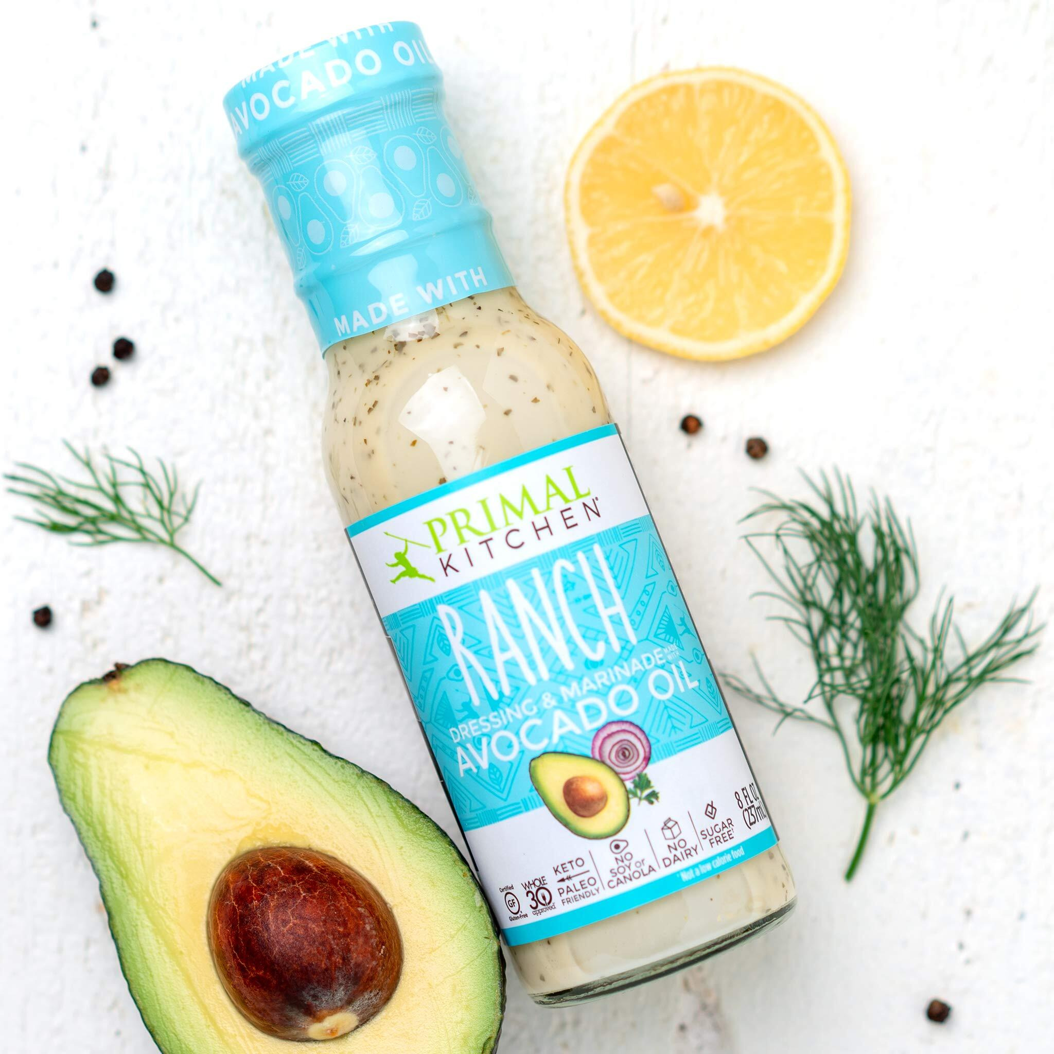 Primal Kitchen Ranch Dressing & Marinade, Made With Avocado Oil And Cage-Free Eggs, 8 Fluid Ounces, Pack Of 2