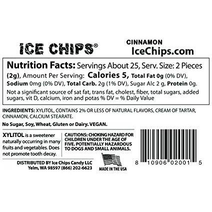 Ice Chips Xylitol Candy Tins (Cinnamon, 6 Pack) - Includes Band As Shown