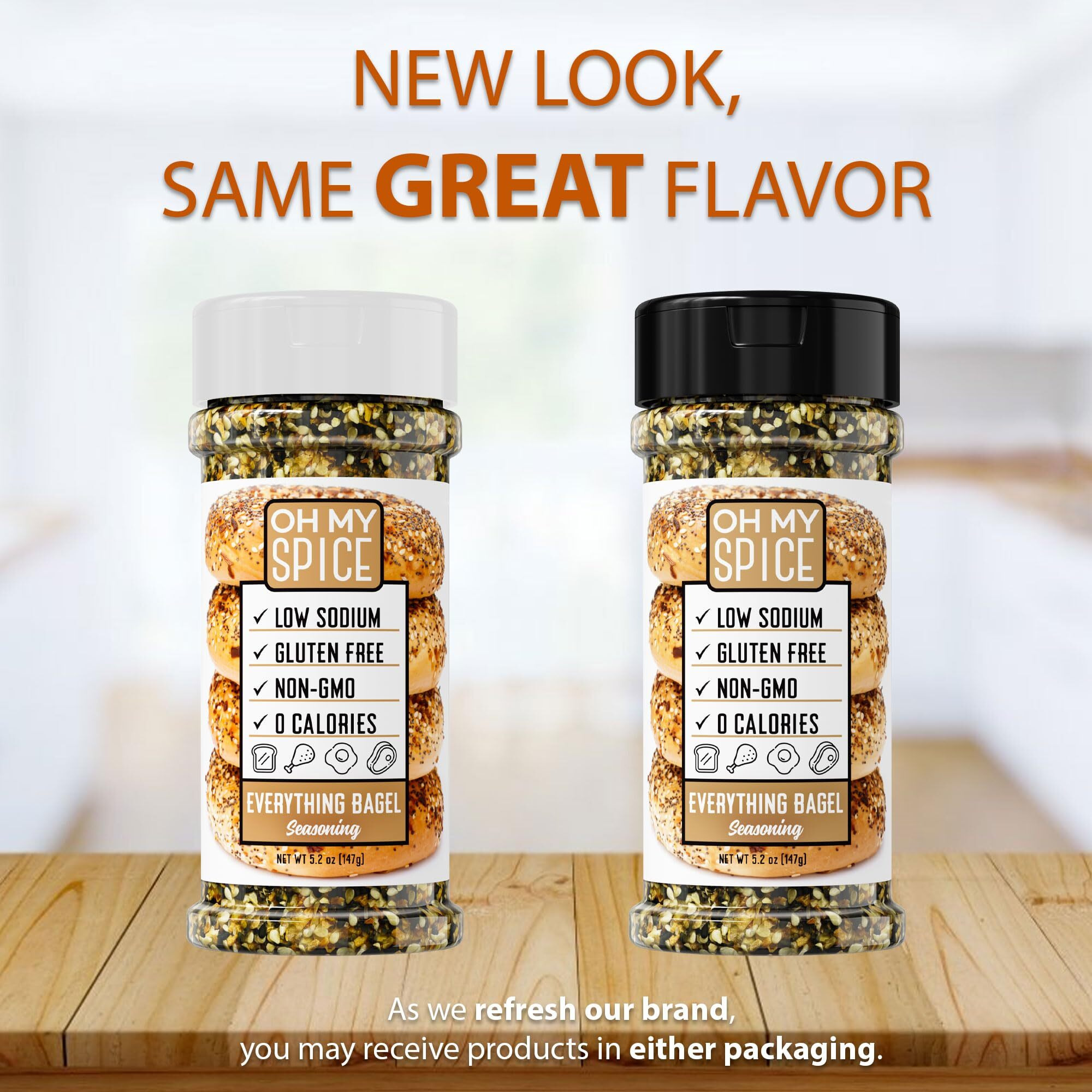Everything Bagel Seasoning - Gluten Free & Keto Sesame Seeds Blend With Onion, Garlic, Sea Salt & Poppy Seed. Salmon, Sushi, Avocado Toast, Egg, Burger, Chicken, Poultry, Hummus & Salad Topping 5.2Oz