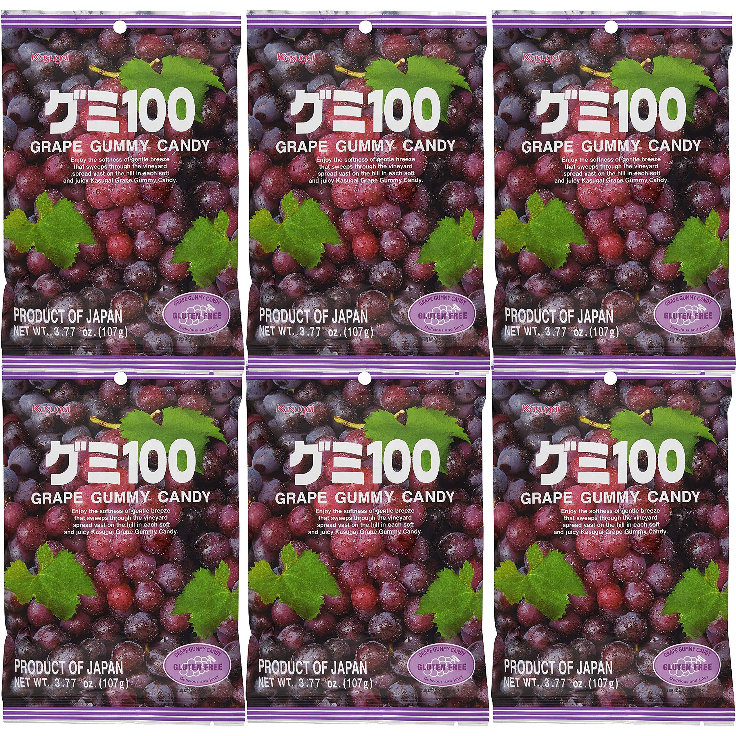 Kasugai Grape Gummy Candy 3.77Oz (6 Pack)