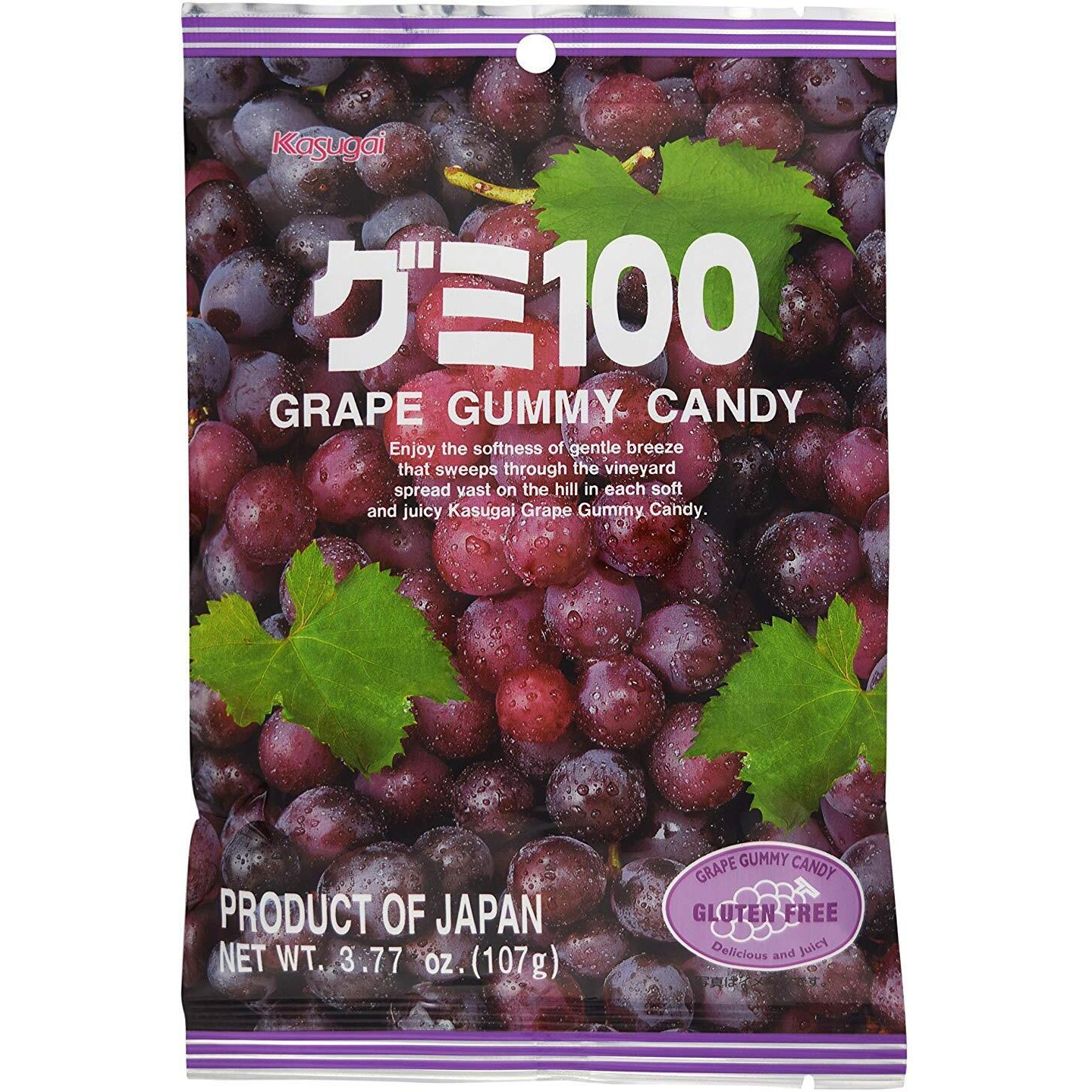 Kasugai Grape Gummy Candy 3.77Oz (6 Pack)
