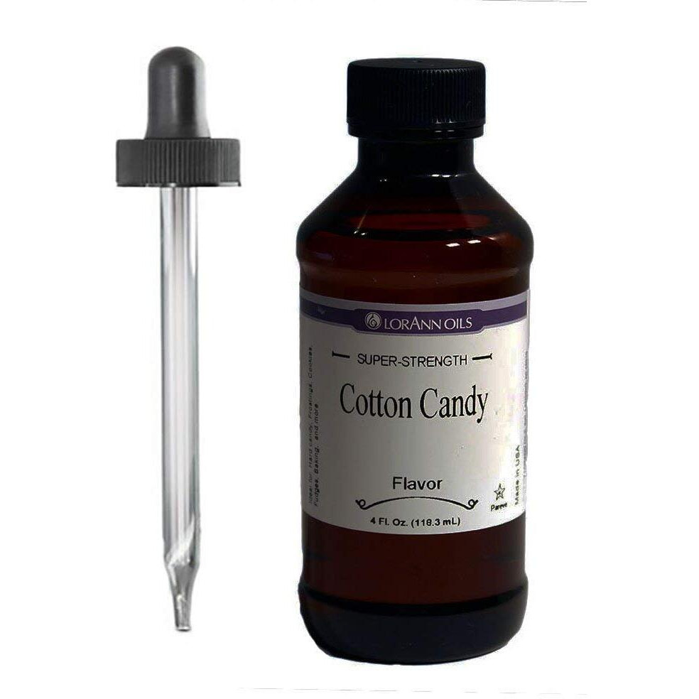 Lorann Cotton Candy Ss Flavor, 4 Ounce Bottle - Includes A Threaded Glass Dropper