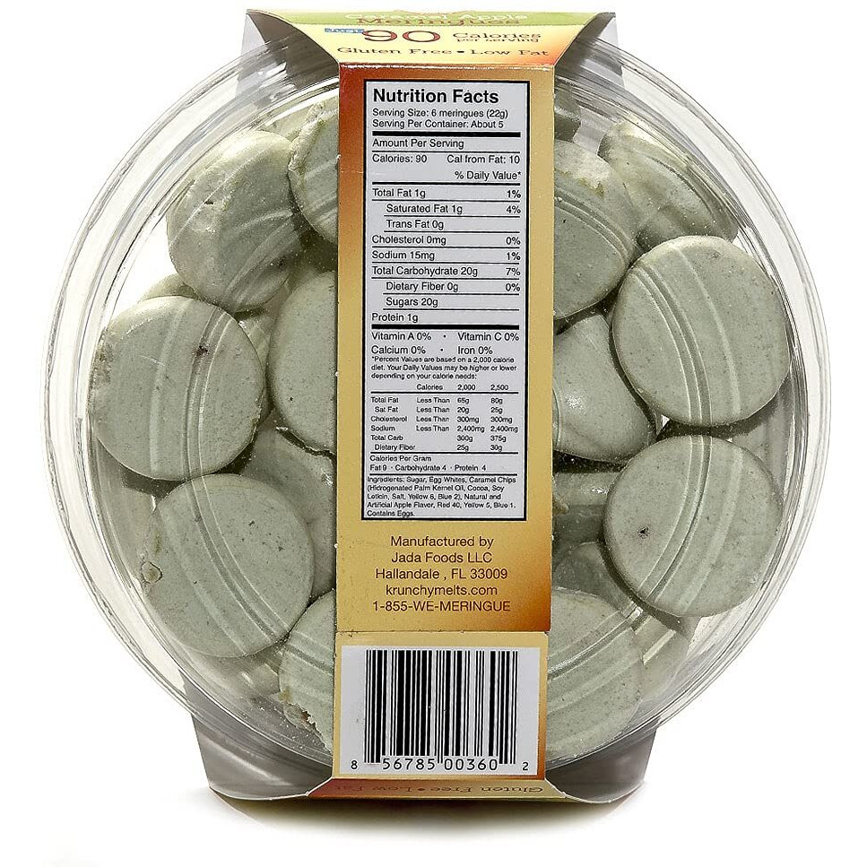 Krunchy Melts Original Meringue Cookies | Caramel Apple Flavor | Only 90 Calories Per Serving | Low Fat, Gluten Free, Dairy Free (4 Oz)