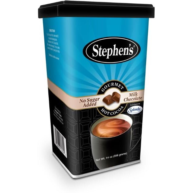 Stephen's Gourmet Hot Cocoa, No Sugar Added Milk Chocolate, 14 Oz (Pack Of 1)