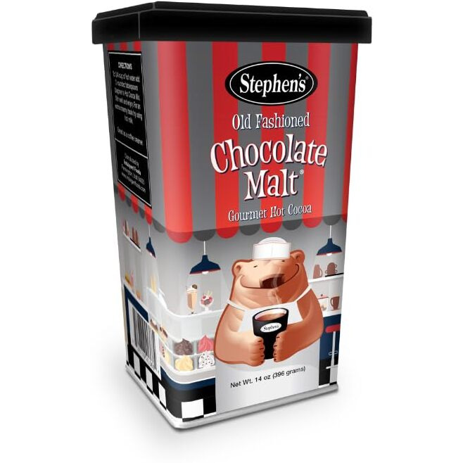 Stephen's Gourmet Hot Cocoa, Old Fashioned Chocolate Malt, 14 Oz (Pack Of 1)