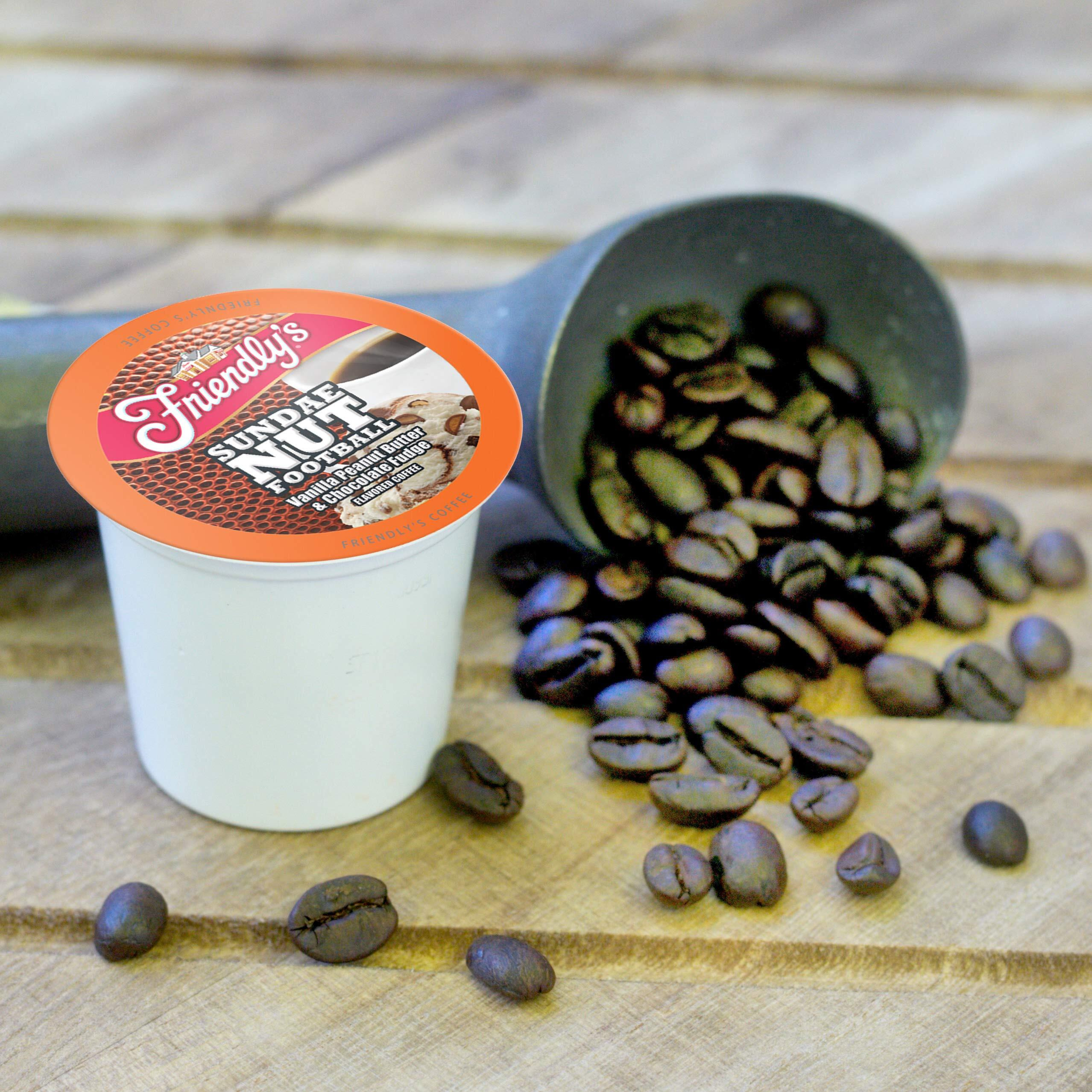 Friendly's Flavored Ice Cream Coffee Pods, Compatible With Keurig K Cup Brewers (Sundae Nut Football, 40 Count)