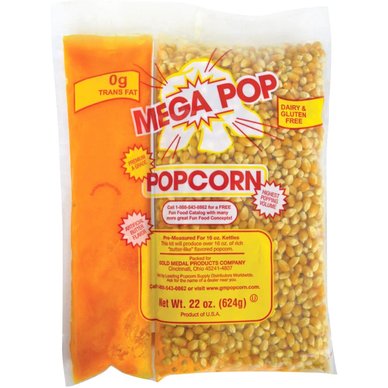 16Oz Popcorn Portion Packs With Premeasured Salt And Oil- Package Of 3Ct