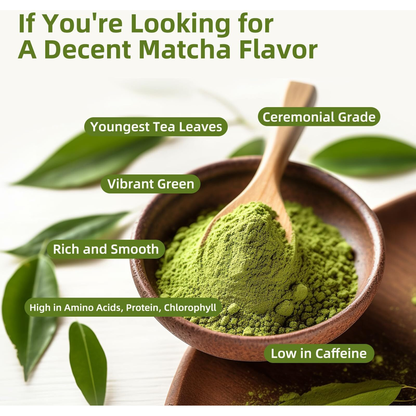 Ganoherb Mushroom Matcha Latte Powder, 7.4 Ounce, 7 Superfood Mushrooms With 25% Beta-Glucans, Lions Mane, Reishi, Chaga, Coconut Powder, Ceremonial Grade Matcha Latte Green Tea
