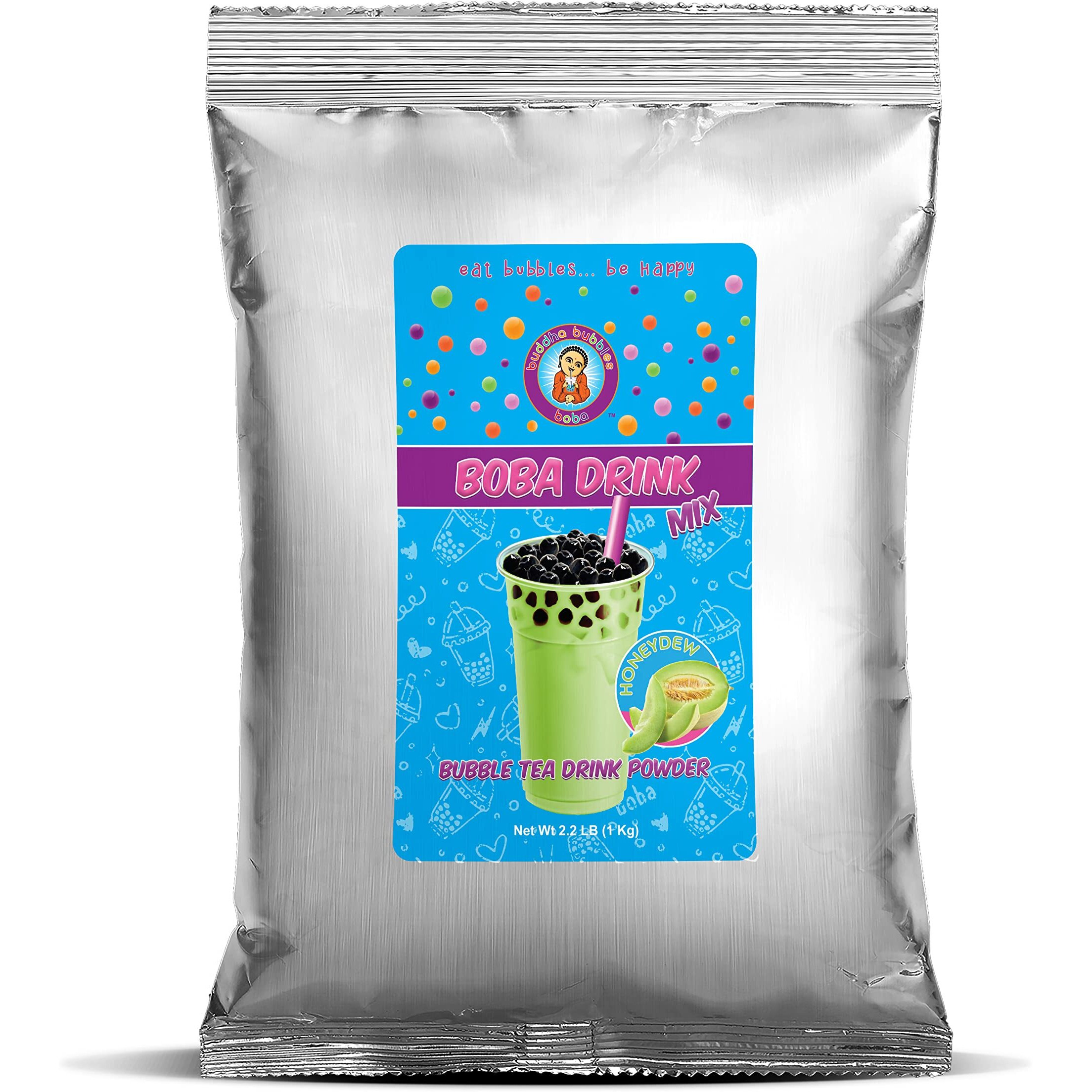 Honeydew Boba/Bubble Tea Drink Mix Powder By Buddha Bubbles Boba 1 Kilo (2.2 Pounds) | (1000 Grams)