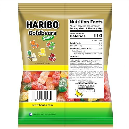 Gold Bears Sour Gummi Candy 4.5 Oz. (Pack Of 3)