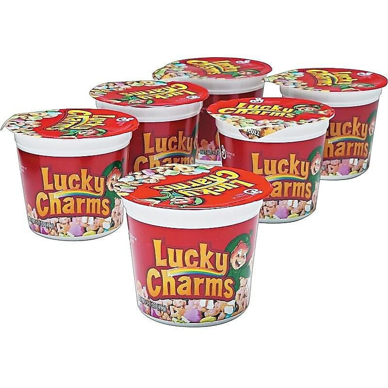 Lucky Charms Cereal, Oats And Marshmallows, 1.7 Oz, 6/Bx (Gem13899)