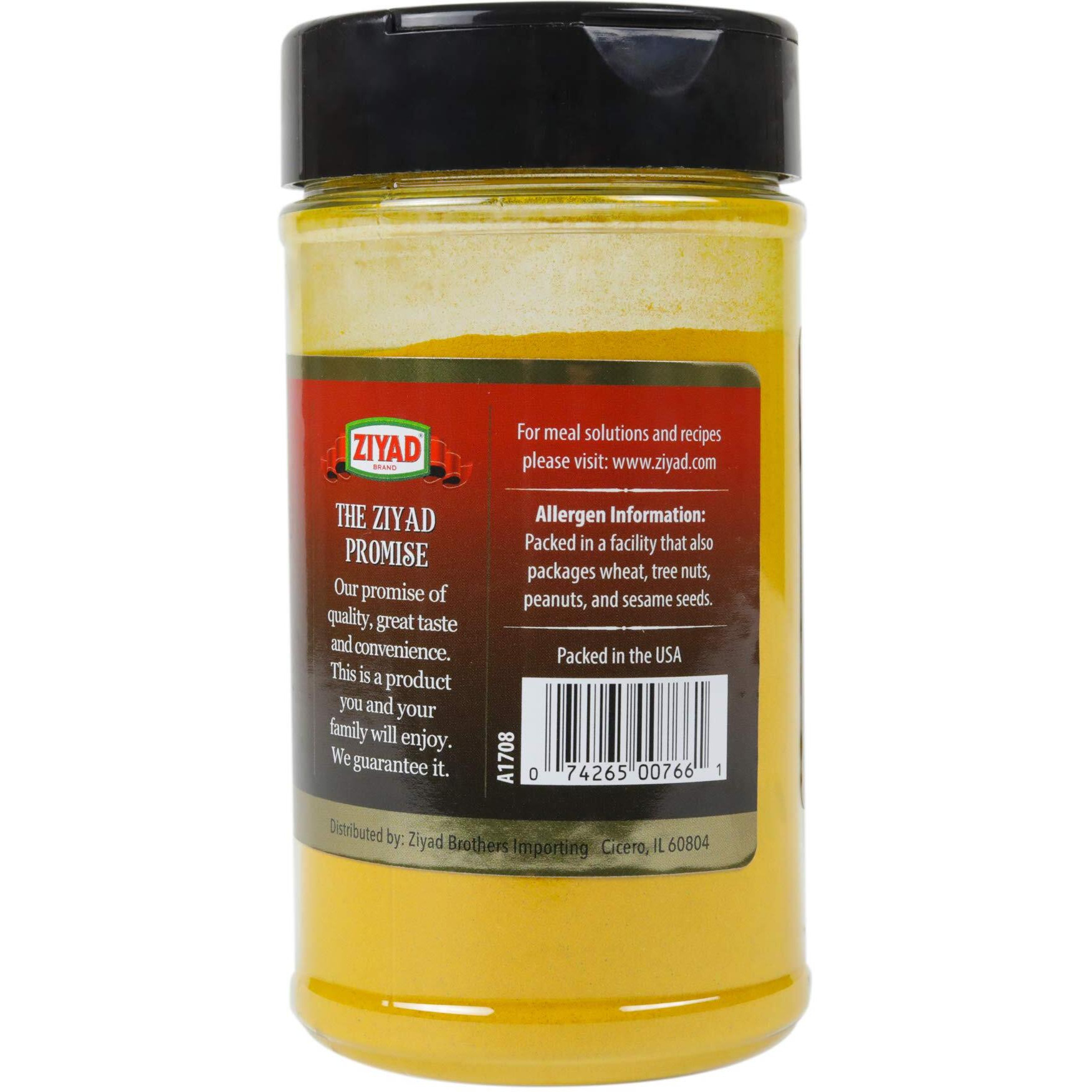 Ziyad Brand Premium Ground Turmeric Powder, No Additives, No Preservatives, Add Color To Any Meal 6Oz