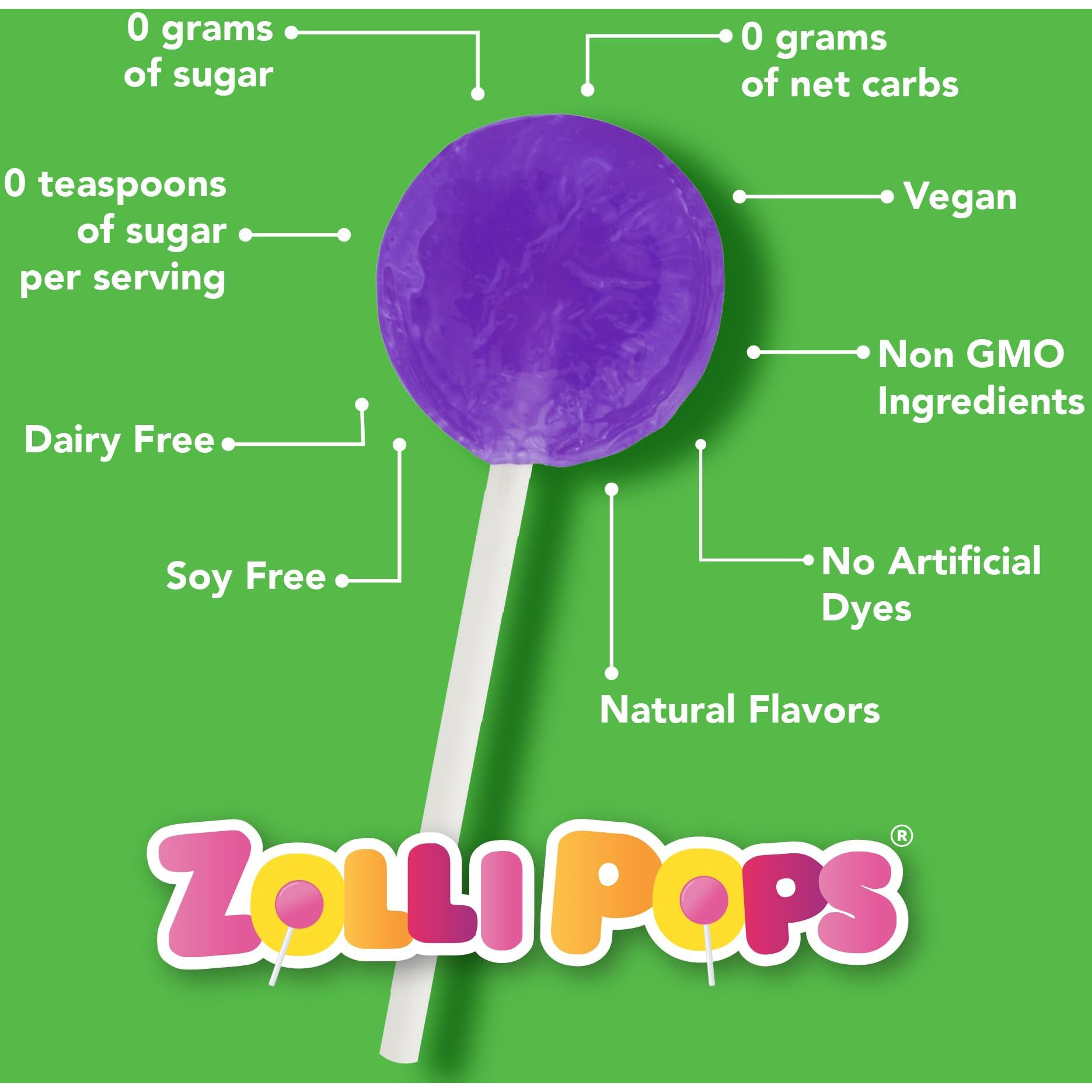 Zollipops Clean Teeth Lollipops, Green Apple, 6.2 Ounce - Enjoy The Crisp And Sweet Taste Of Green Apple In A Dental-Friendly Lollipop For A Healthy And Tasty Snack