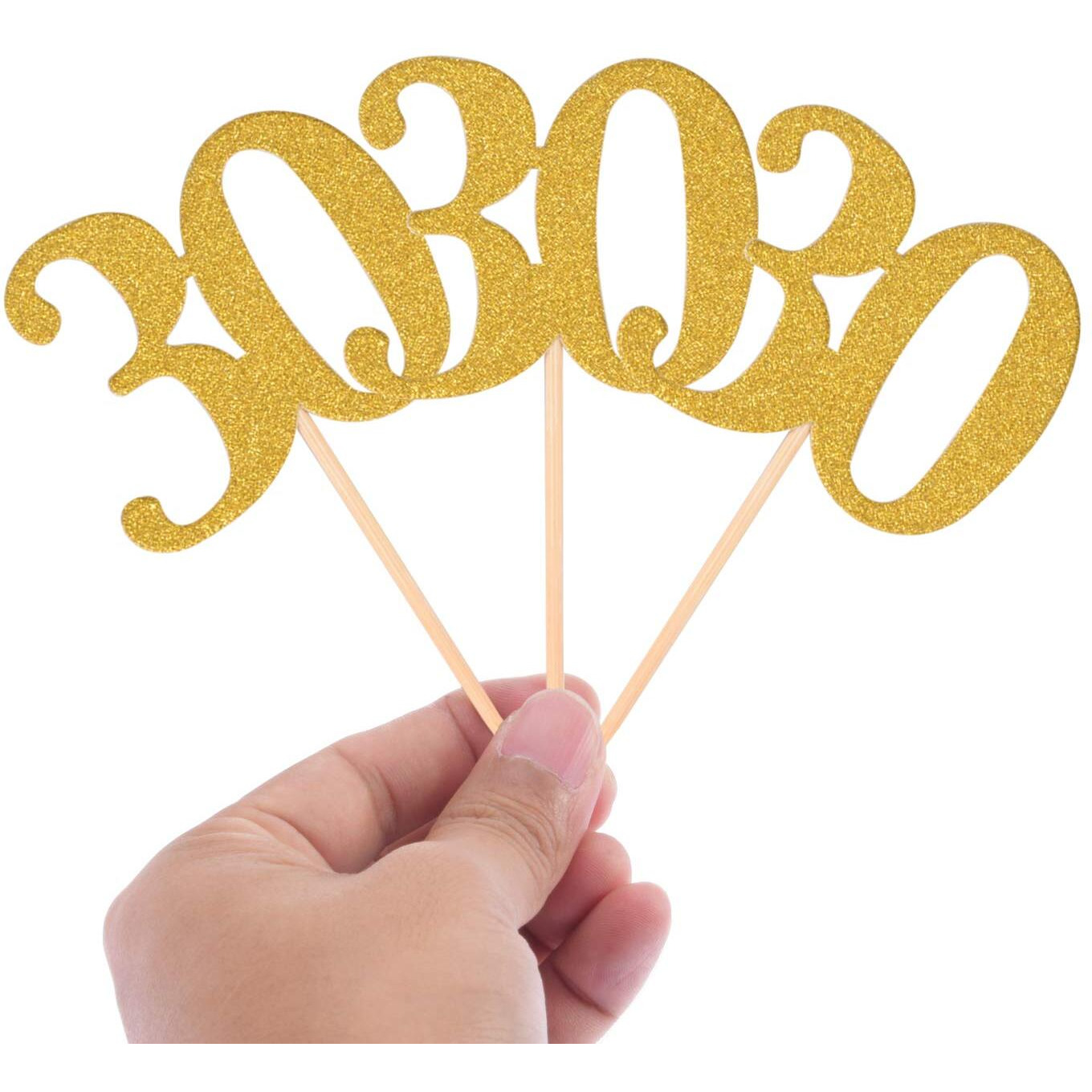 Donoter 50Pcs 30Th Cupcake Toppers Gold Glitter Number 30 Cake Picks For Birthday Anniversary Party Decoration
