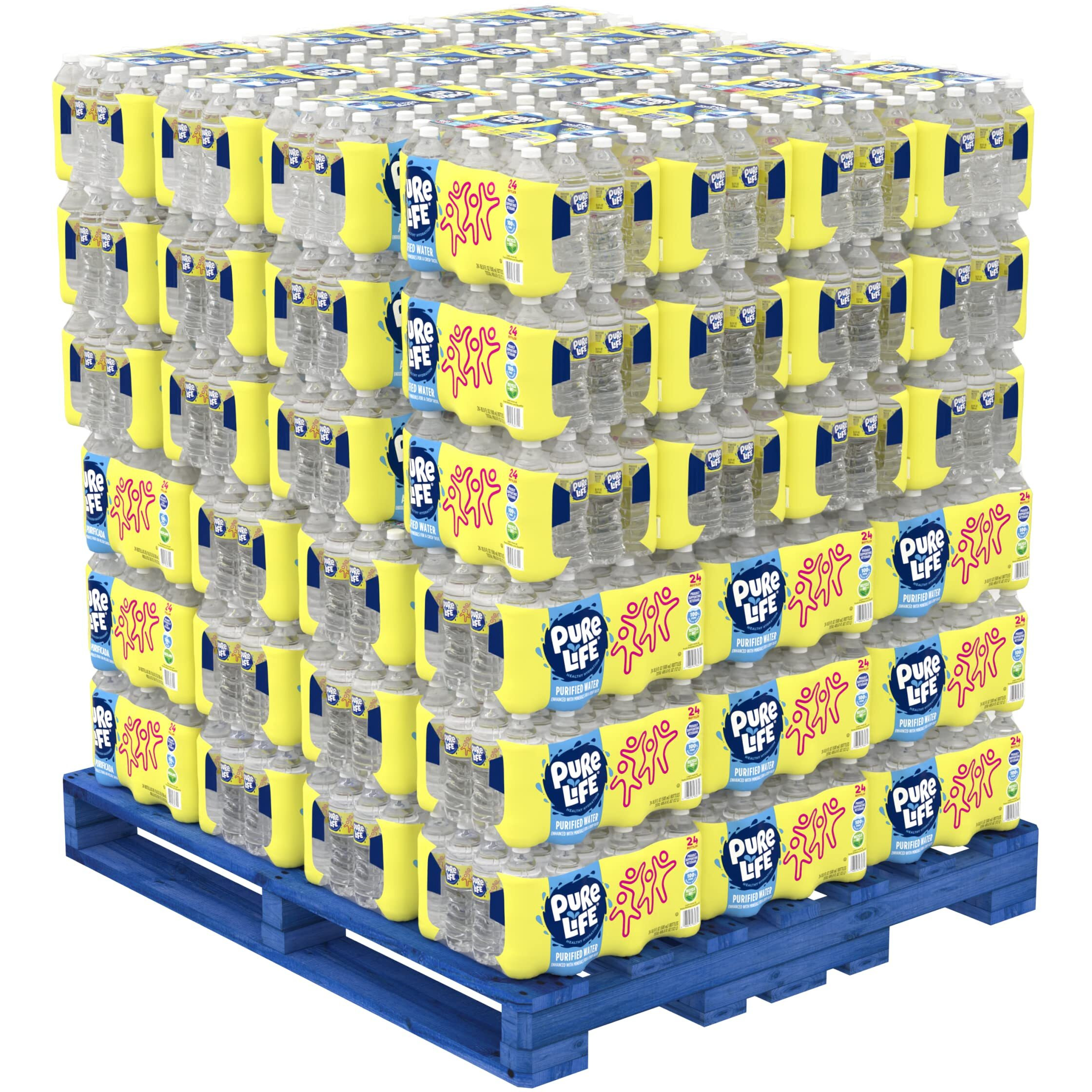 Pure Life, Purified Water, Plastic Bottled Water, Pallet Of 78 Cases, Clear, 16.9 Fl Oz (Pack Of 78)