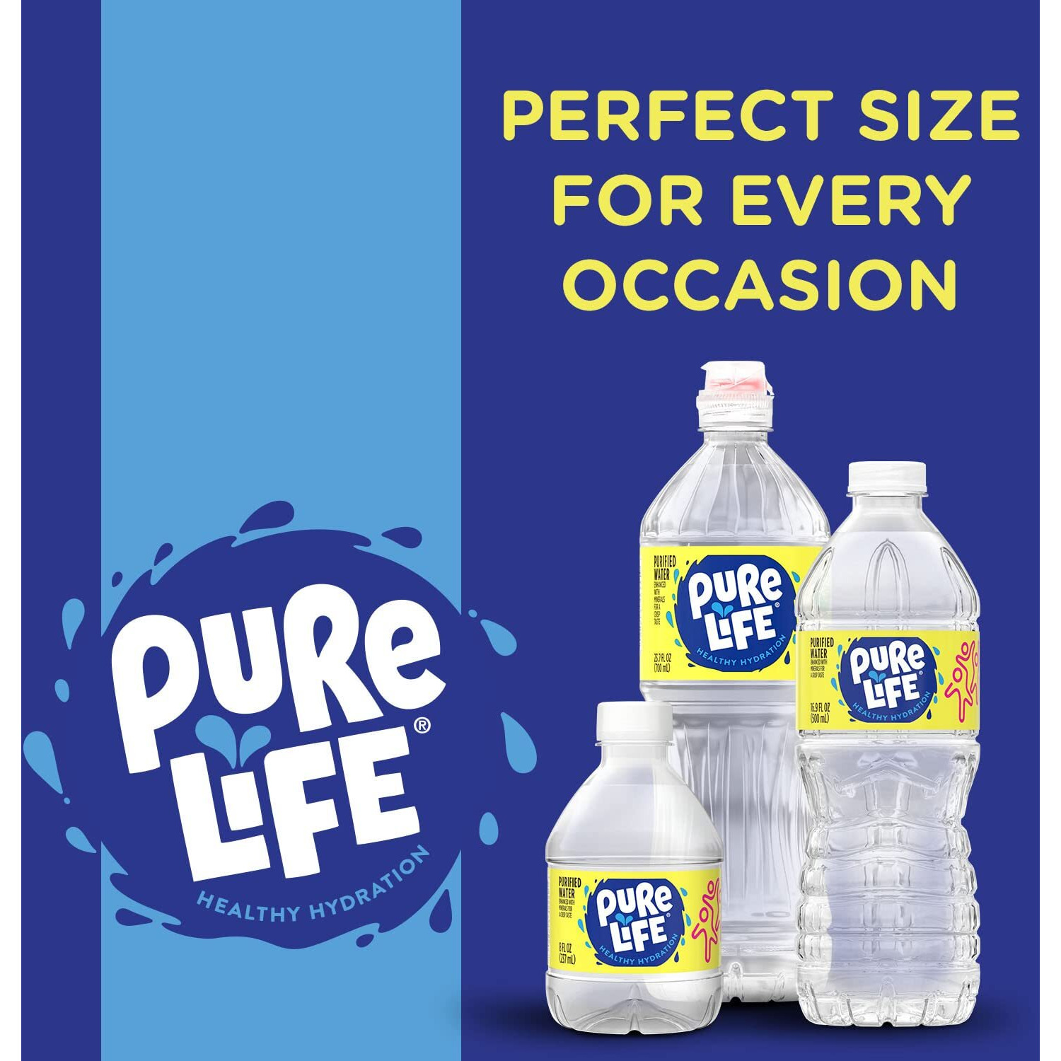 Pure Life, Purified Water, Plastic Bottled Water, Pallet Of 78 Cases, Clear, 16.9 Fl Oz (Pack Of 78)