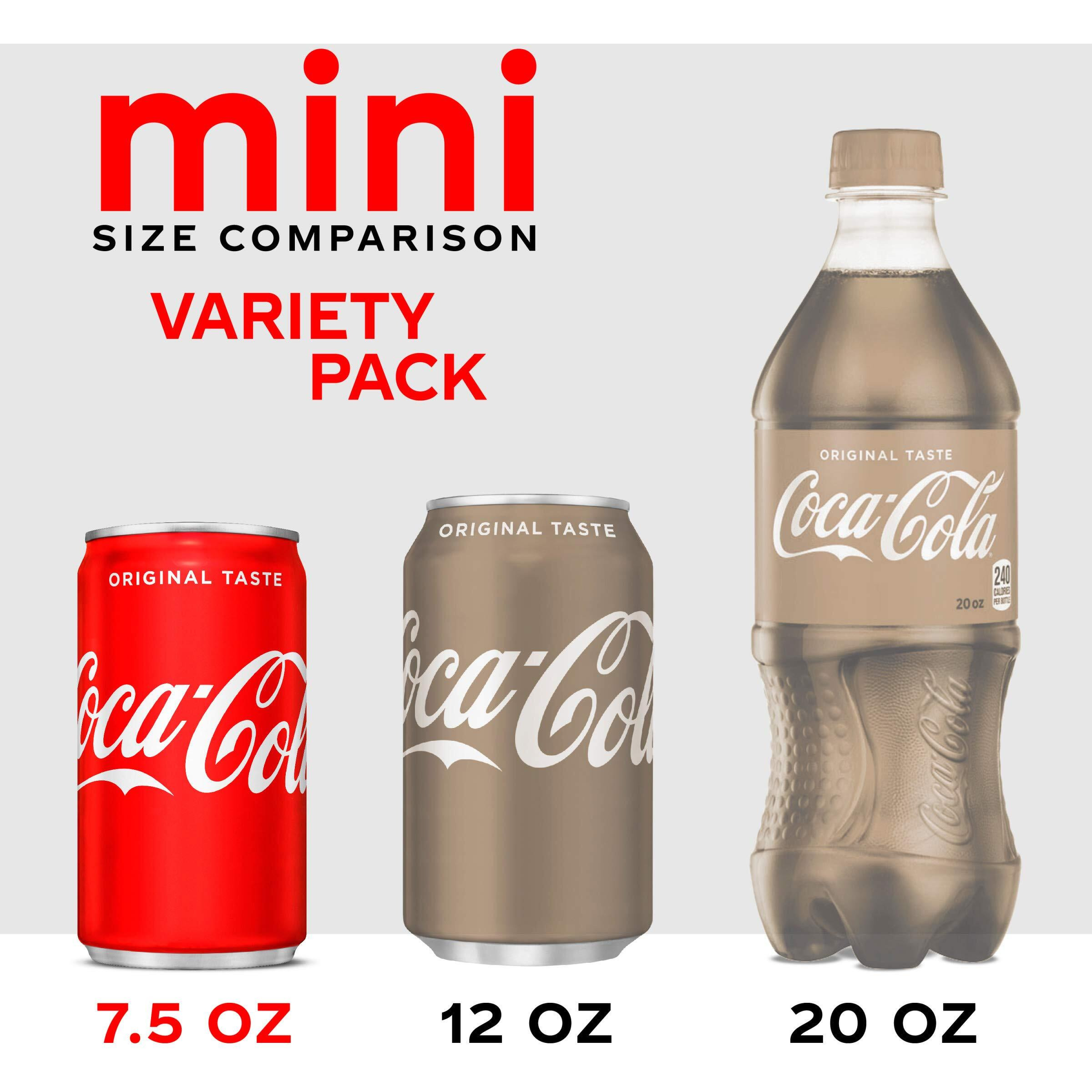Coca-Cola Mini Can Variety Pack, 7.5 Fl Oz, Pack Of 30 (10 Each Coke Classic, Diet Coke, Sprite),, 7.5 Fl Oz ()