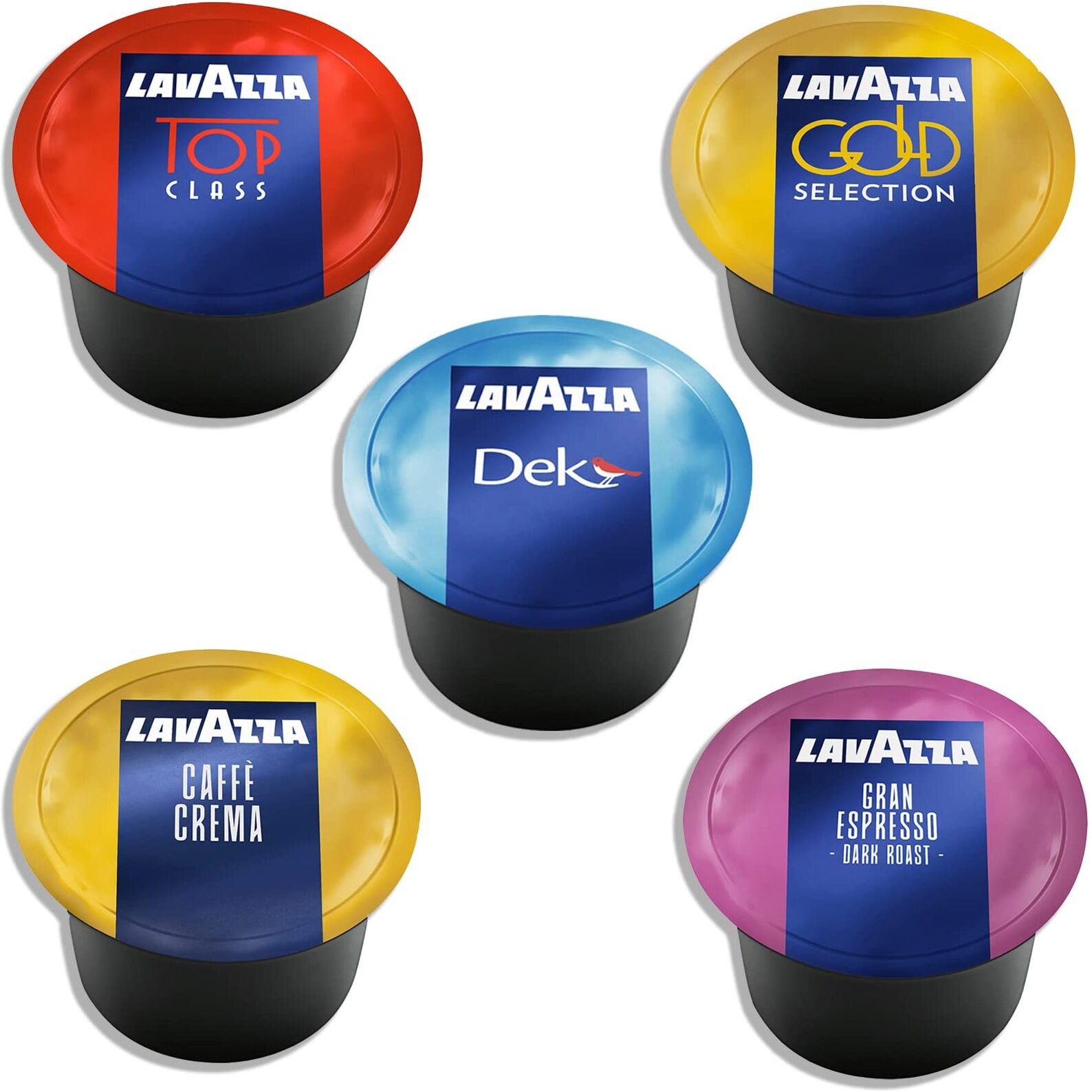 Lavazza Blue Capsules Coffee Pods, Best Value Pack, 100 Ct, All Flavors - Top Class, Caffe Crema, Decaf, Gran Espresso, Gold - 20Each
