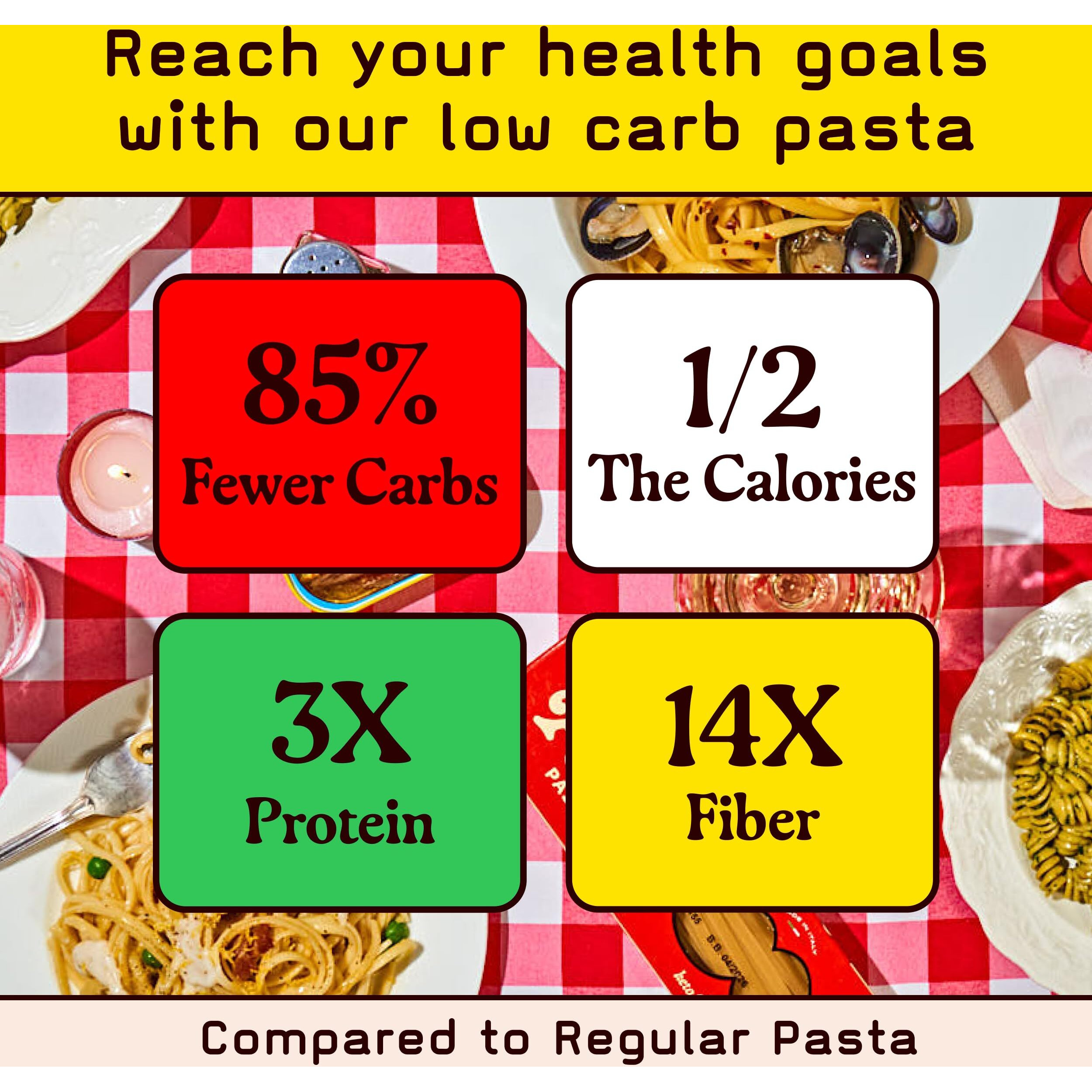 Pete's Pasta Variety Pack 8Oz - Spaghetti, Linguine, Fettuccine - 7G Low Carb Pasta, 17G High Protein Pasta - Authentic Italian Keto Pasta Noodles - Low Calorie Elbow Pasta - Wheat Pasta Imported From Italy