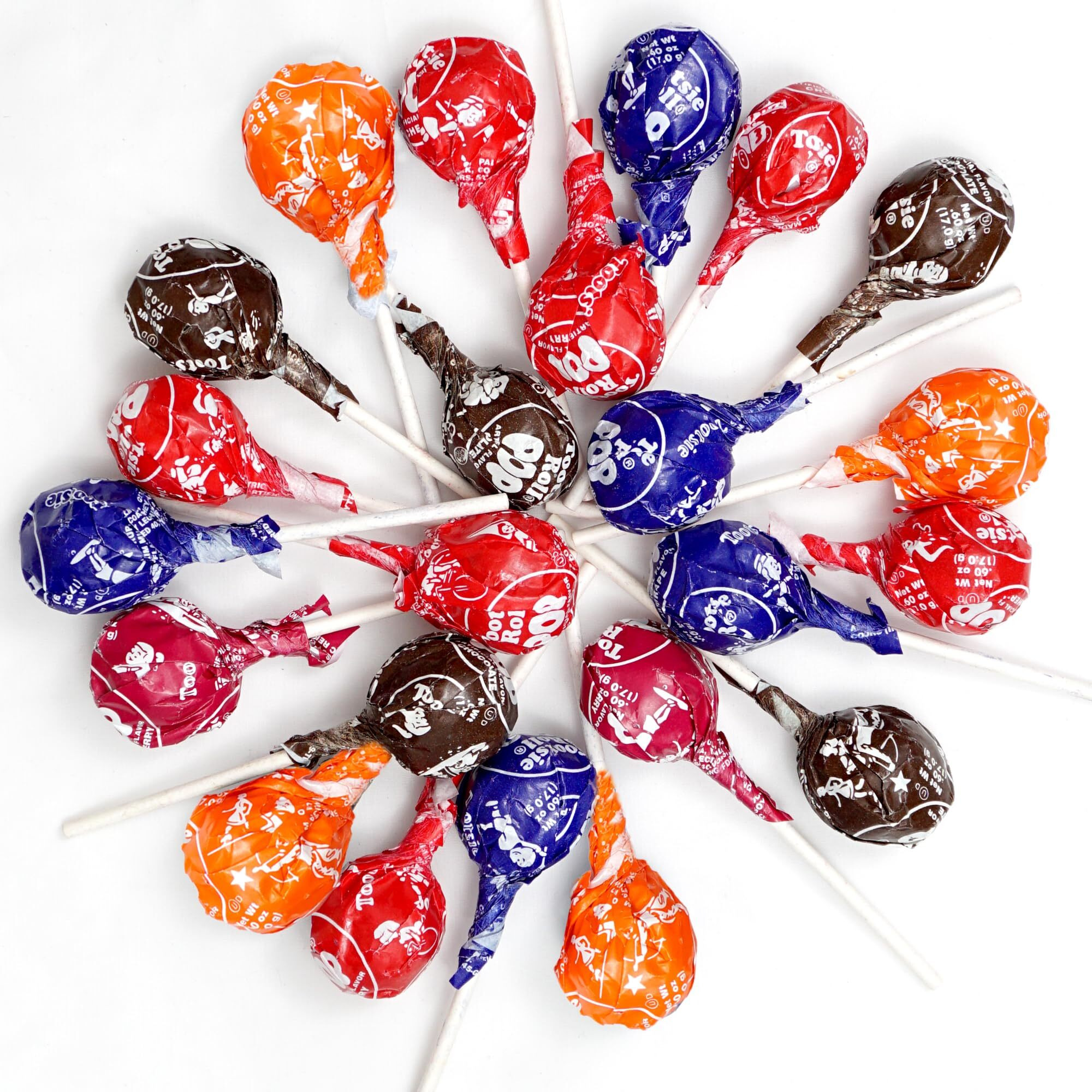Tootsie Roll Pops With Chocolate Tootsie Roll Center, 2Lb Bulk Bag (Approx 44 Count), Original Assorted Fruit Flavors, The Hampton Popcorn & Candy Company