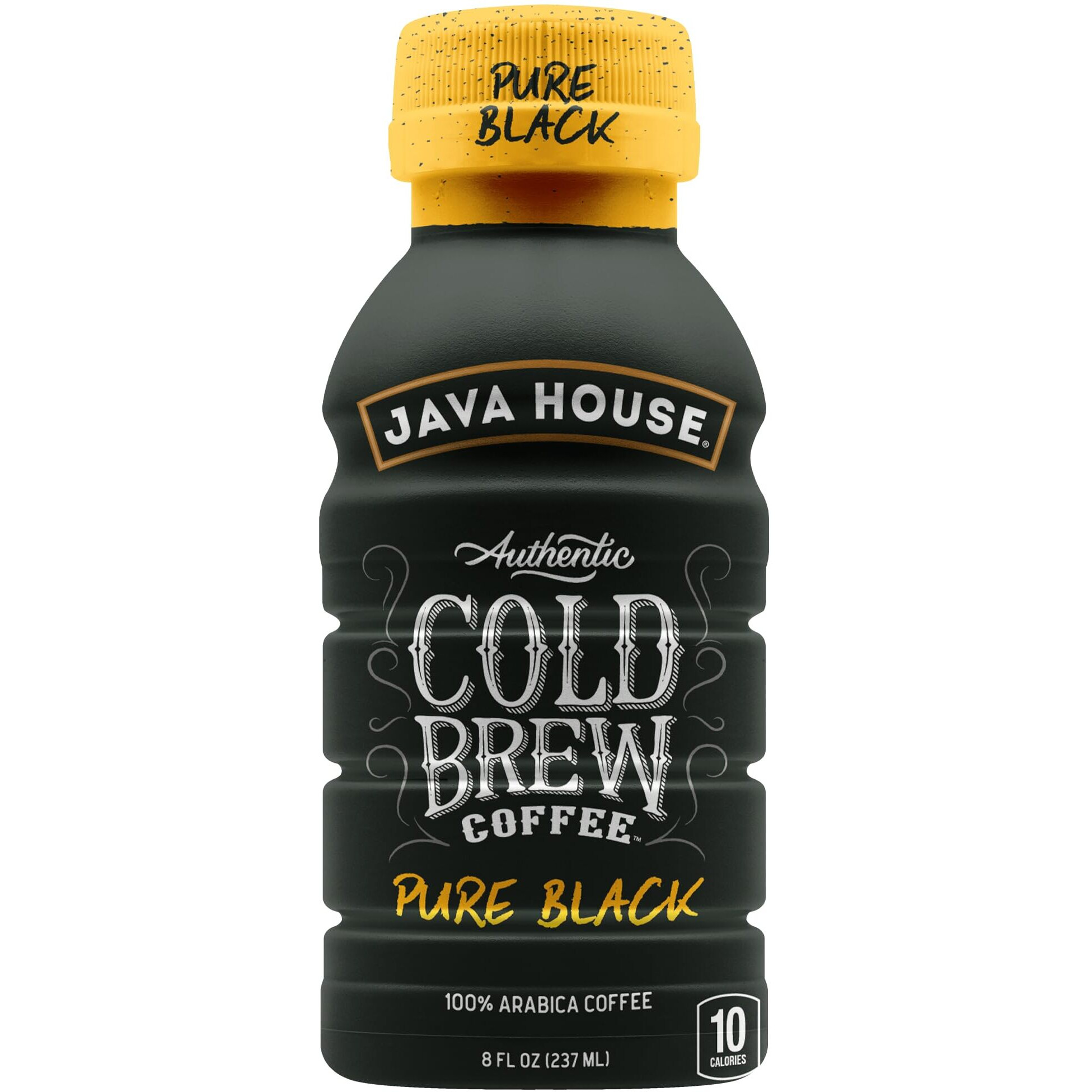 Java House Cold Brew Coffee, 6 Pack Of 8Oz Bottles, Ready To Drink Instant Cold & Iced Coffee (Pure Black)