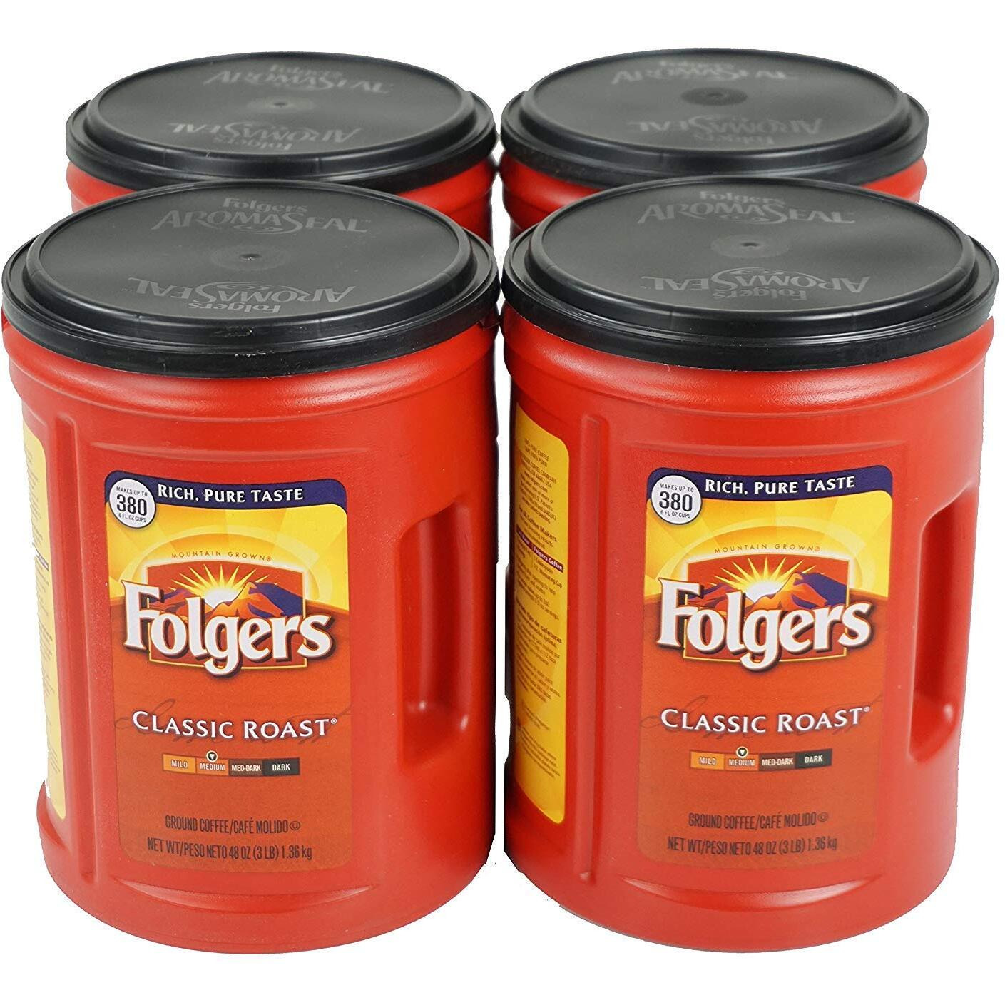 Folgers Ground Coffee 48 Oz, 4 Cans