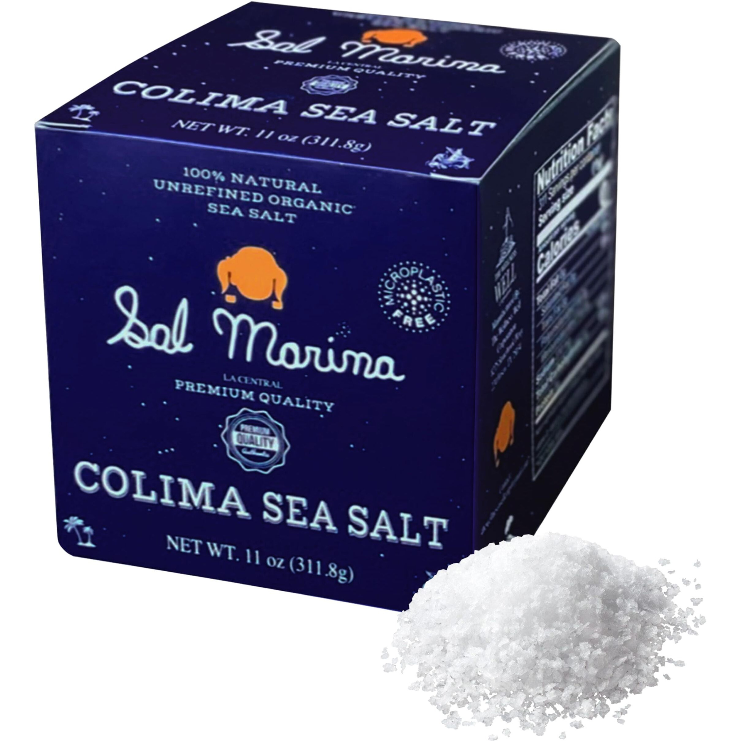 Sal Marina | Unrefined Colima Sea Salt 11Oz | Kosher Salt 100% Natural - Vegan Gluten Free Organic Table Salt Seasoning Food