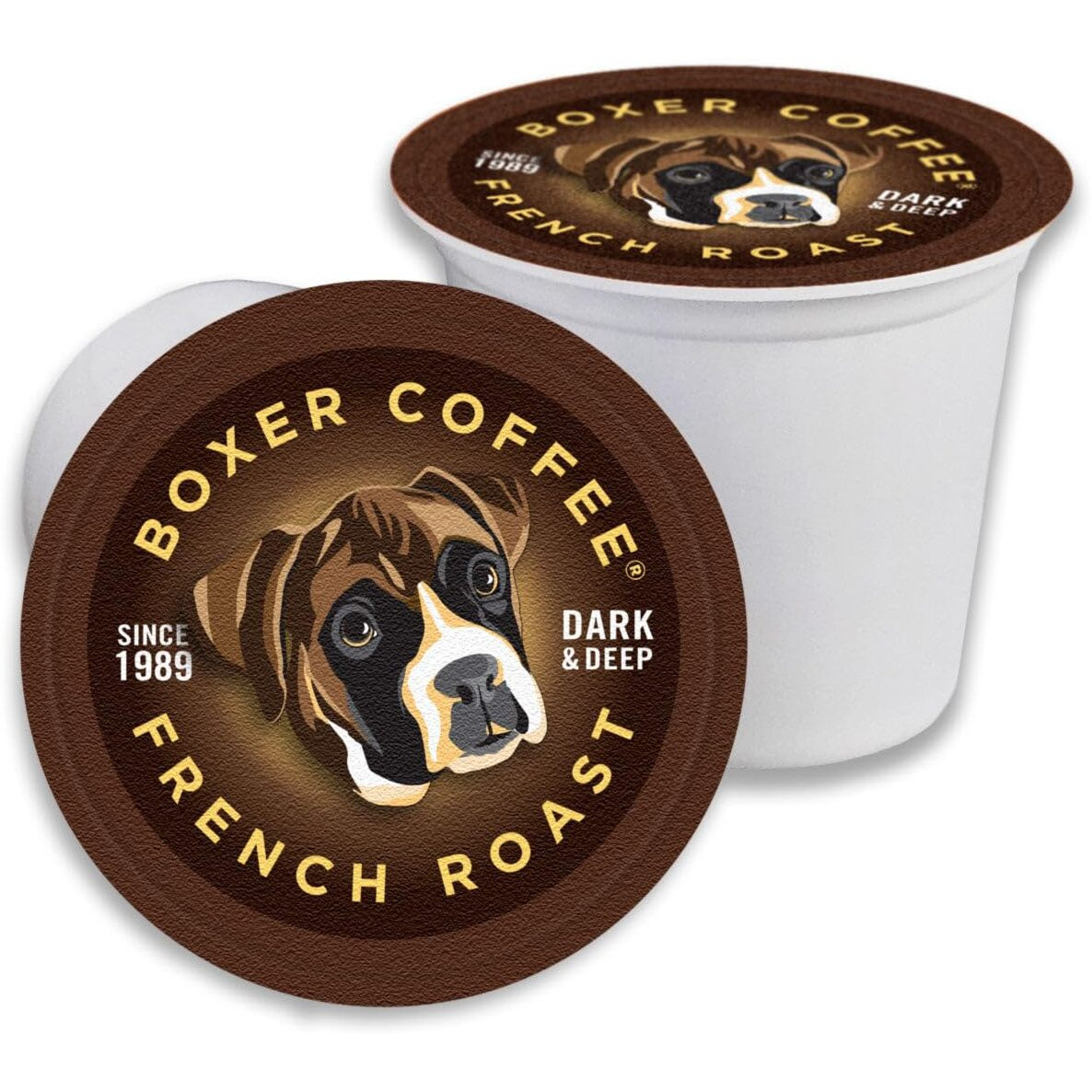 Boxer Coffee 52 Count French Roast Single-Serve Cups Pods Specialty Grade Gourmet Artisan Coffee, Keurig K-Cup 2.0 Compatible