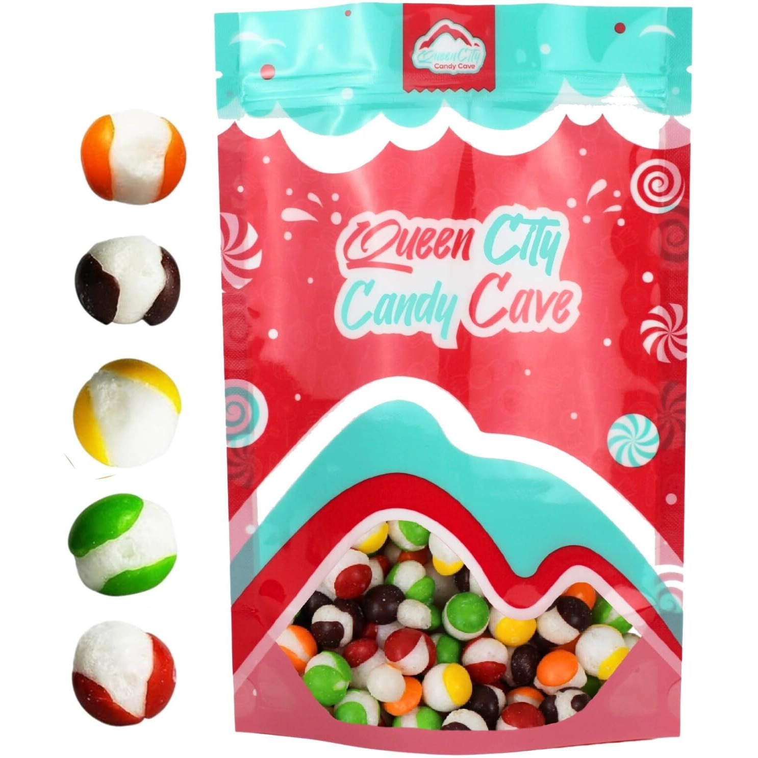 Freeze Dried Skittles Candy Big Bag -Crazy Candy - Premium Tiktok Dry Freeze Viral Candy - Unique, Fun, Weird Candy - Trendy Freeze Dried Candy Skittles, By Queen City Candy Cave (8 Oz)