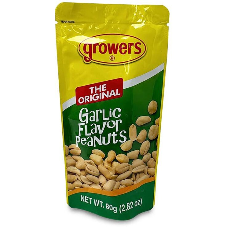 10-Packs Growers Peanut Garlic Flavor 80G Ea