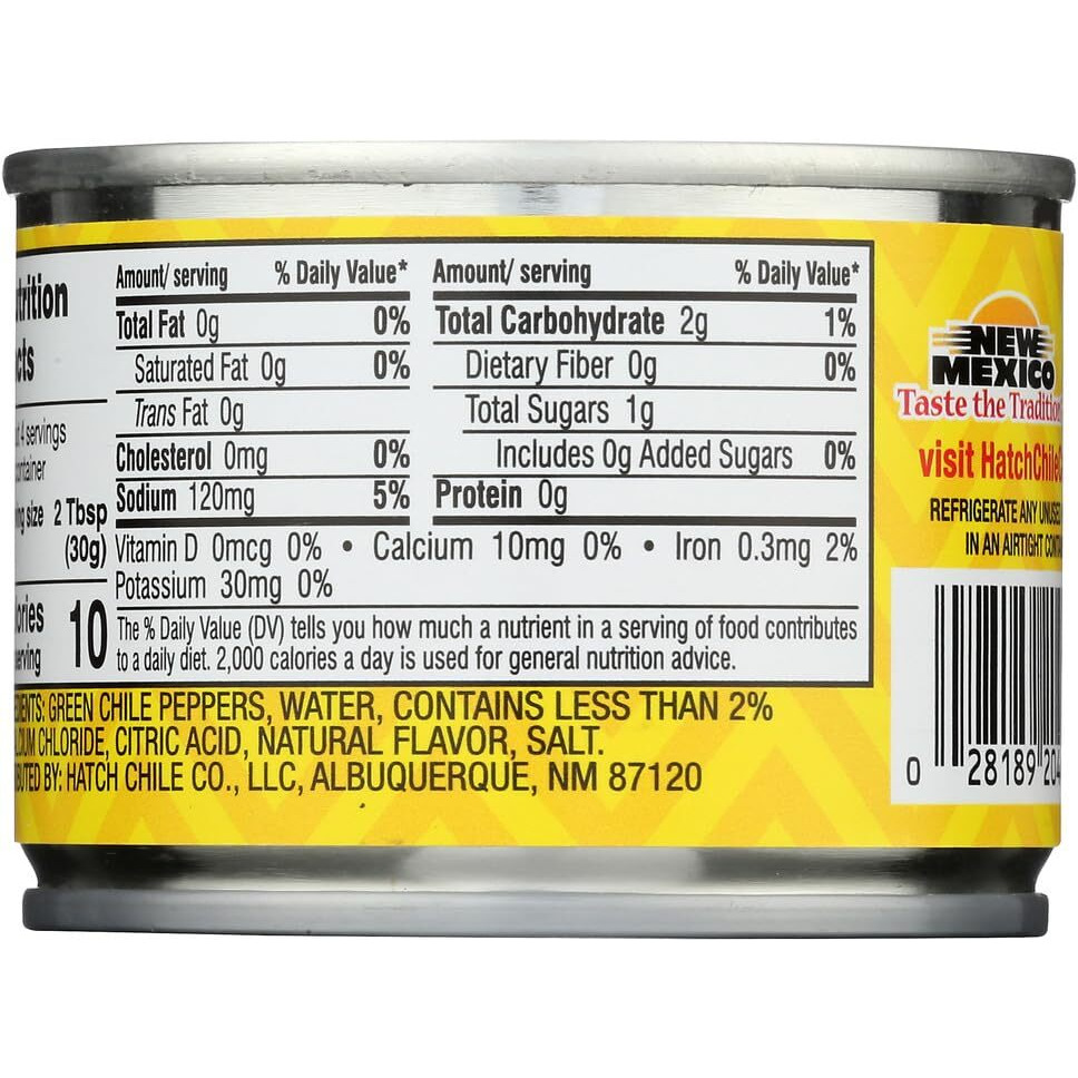Hatch Diced Green Chiles 4Oz Hot (Qty 6)