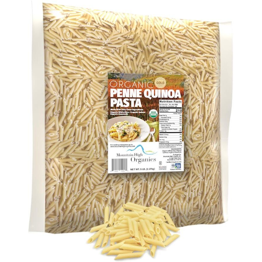 Mountain High Organics Gluten Free Organic Quinoa Pasta, Penne - 5Lb Bag