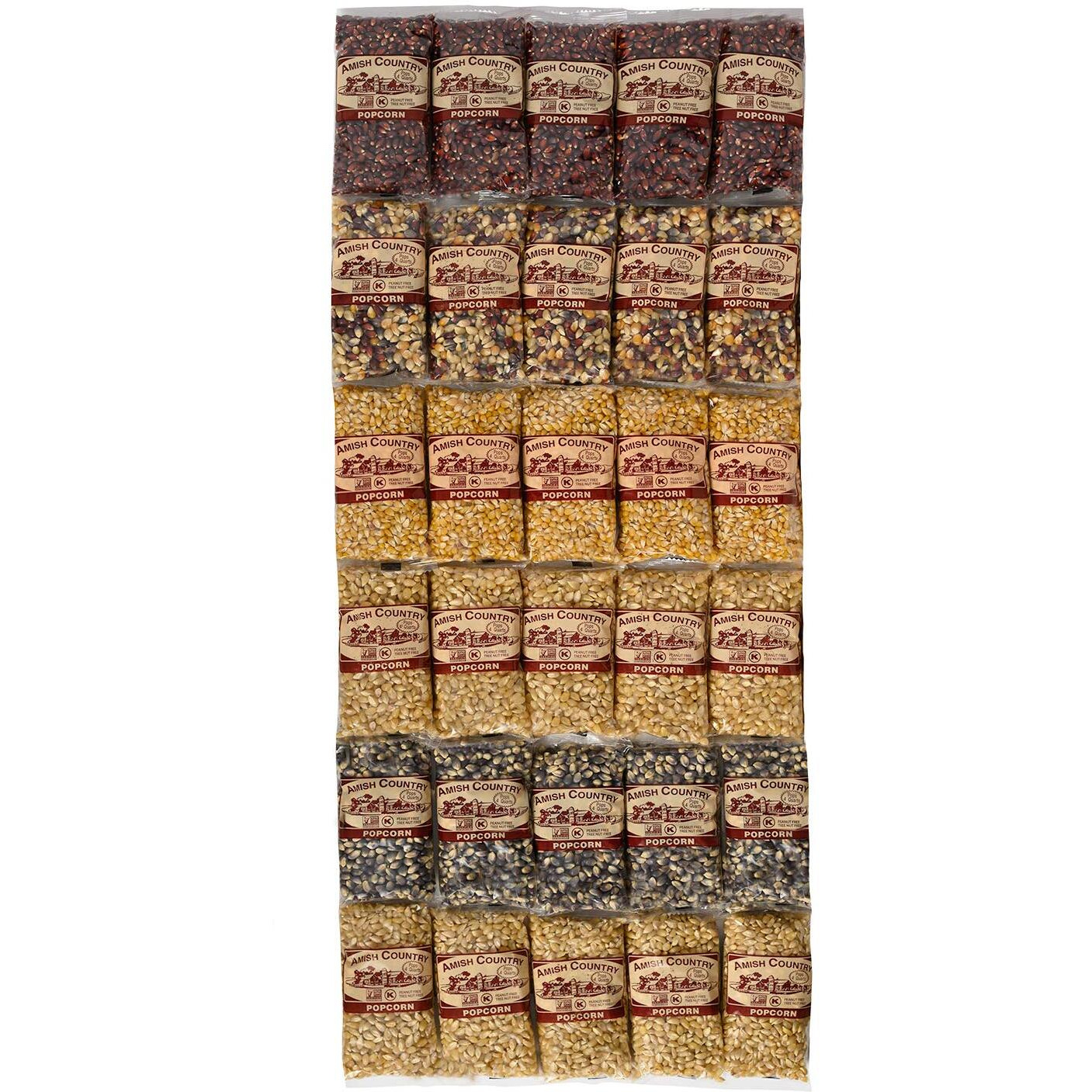 Amish Country Popcorn | 30-4 Oz Bags | Popcorn Kernel Variety Set | Old Fashioned, Non-Gmo And Gluten Free