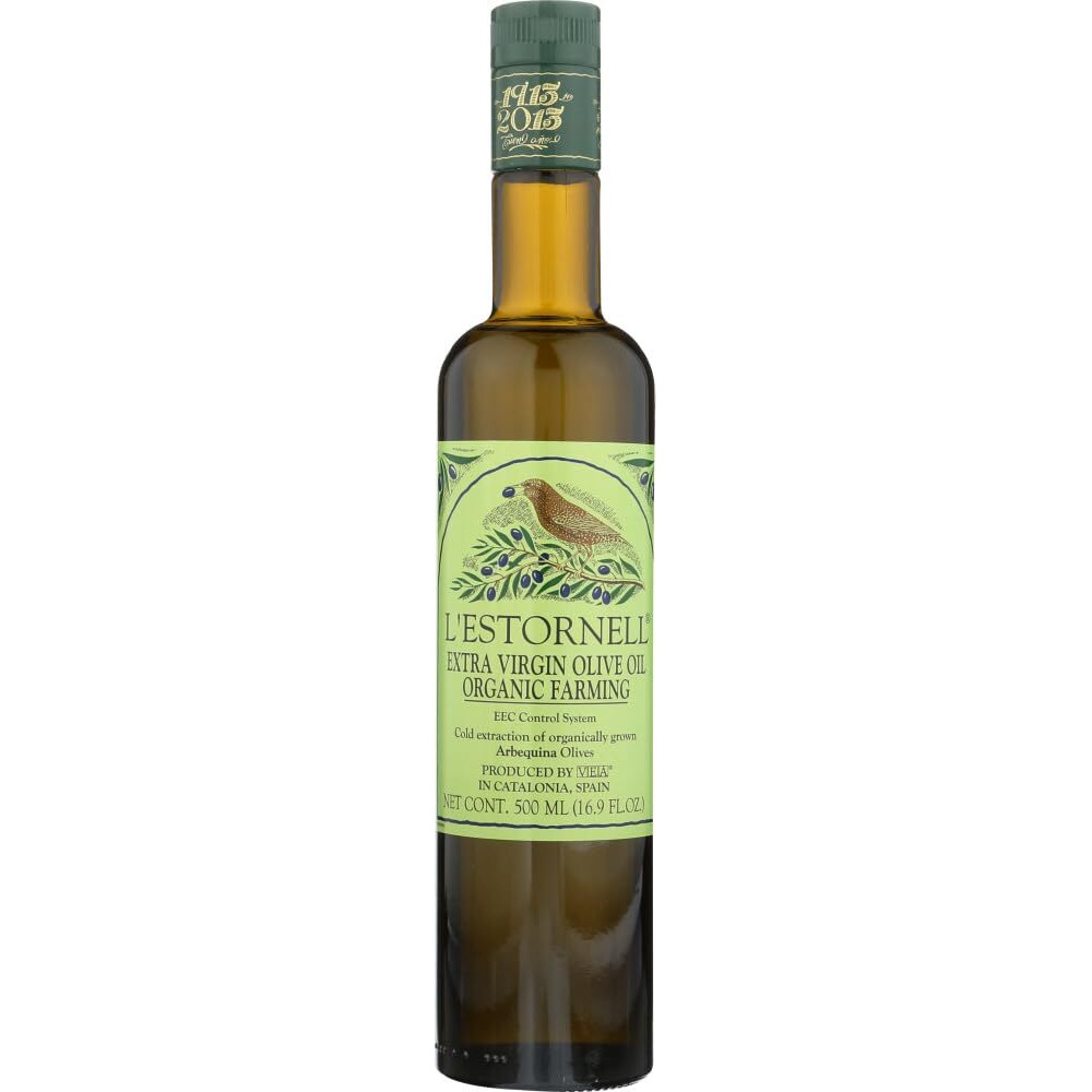 L'Estornell Organic Extra Virgin Olive Oil From Spain 16.9 Oz