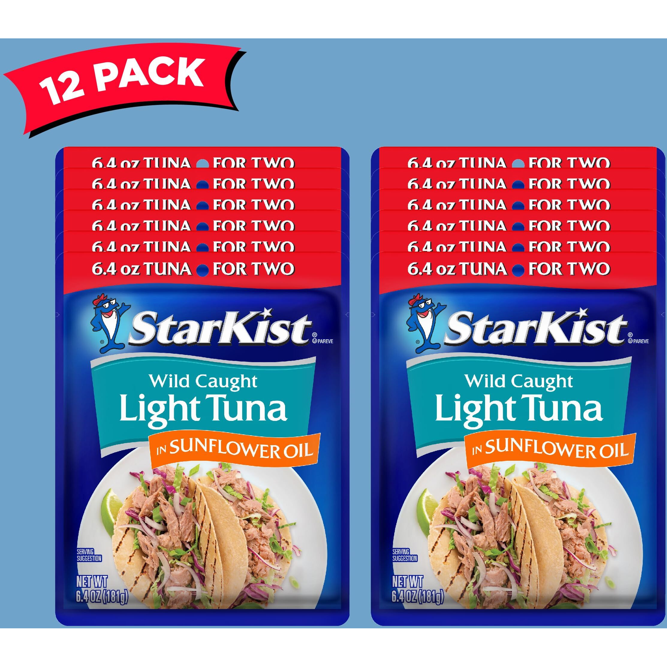 Starkist Chunk Light Tuna In Sunflower Oil, 6.4 Oz, Pack Of 12