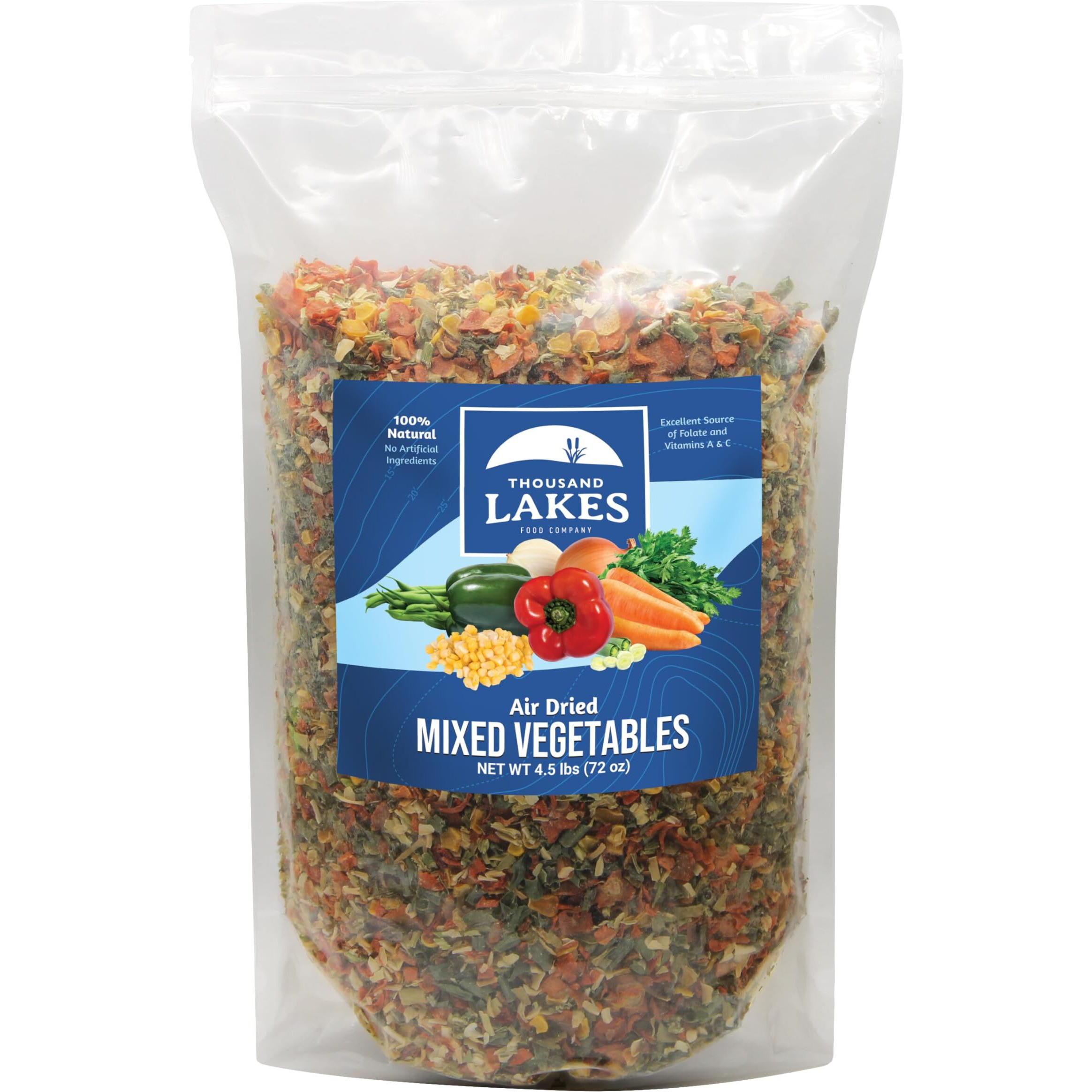 Thousand Lakes Dried Mixed Vegetables Select Soup Blend - Bulk - 4.5 Pounds | 100% Veggies | No Added Salt