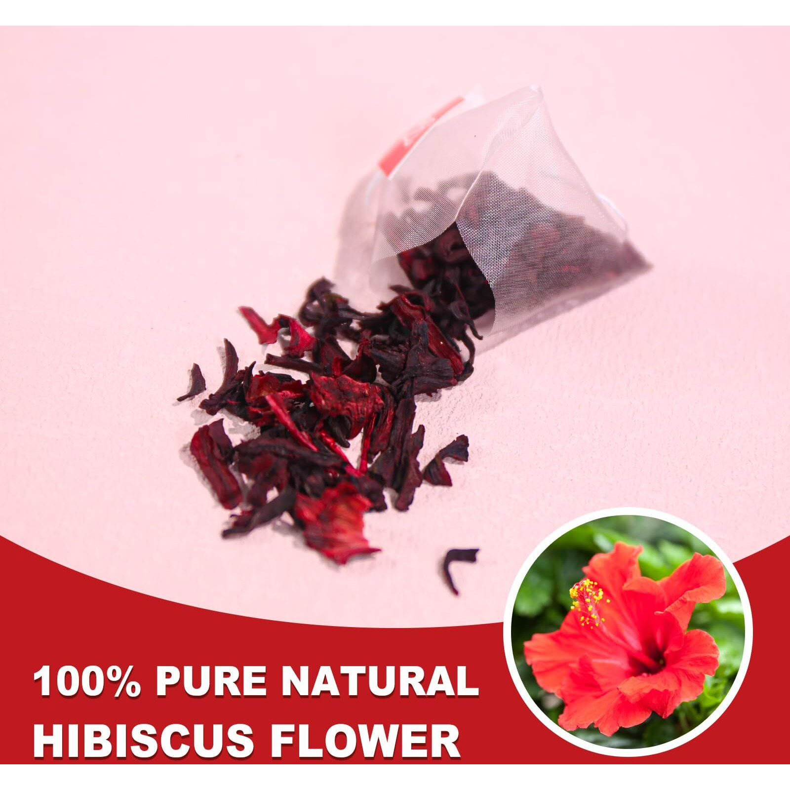 Tearelae - Hibiscus Tea Bags - 2G X 80 Count - 100% Pure Hibiscus Flowers - Country Of Origin Nigeria - Non-Gmo - Caffeine-Free - Aid Digestion & Support Heart Health