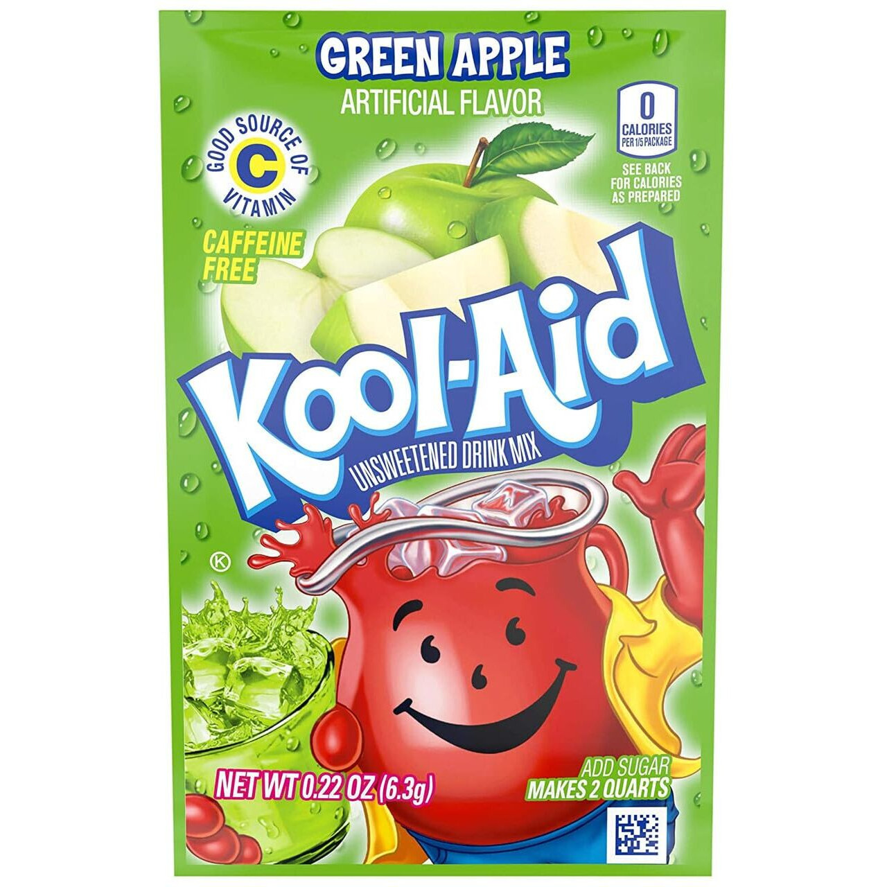 Green Apple Kool Aid Powdered Drink Mix (Pack Of 48)