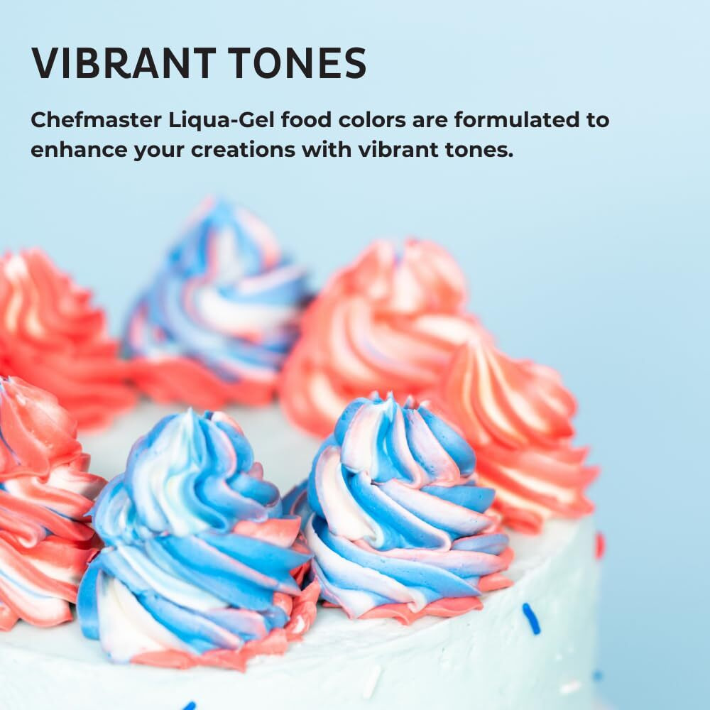 Chefmaster Forest Green Liqua-Gel Food Coloring | Vibrant Color | Professional-Grade Dye For Icing, Frosting, Fondant | Baking & Decorating | Fade-Resistant | Easy-To-Use | Made In Usa | 10.5 Oz