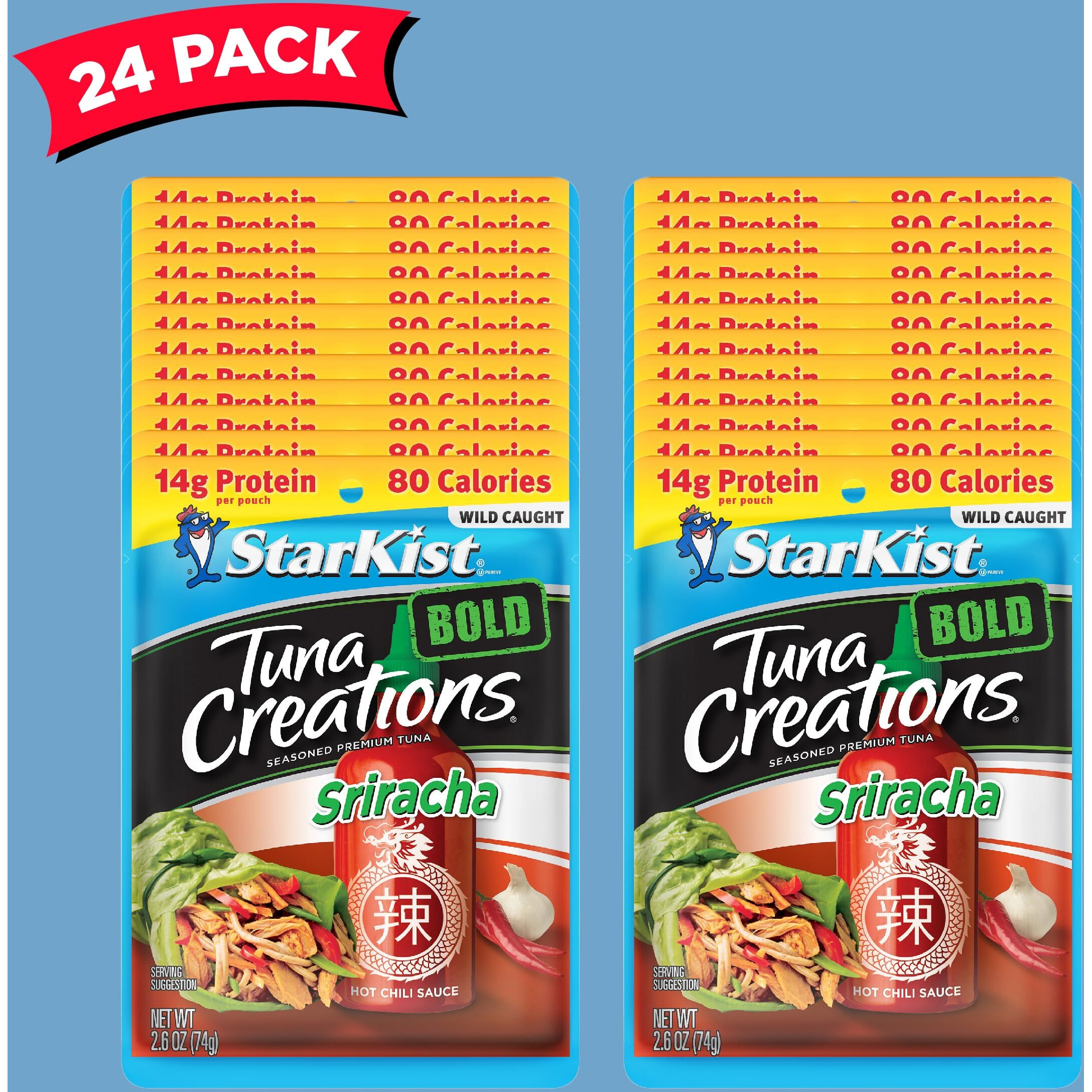 Starkist Tuna Creations Bold, Sriracha, 2.6 Oz, Pack Of 24