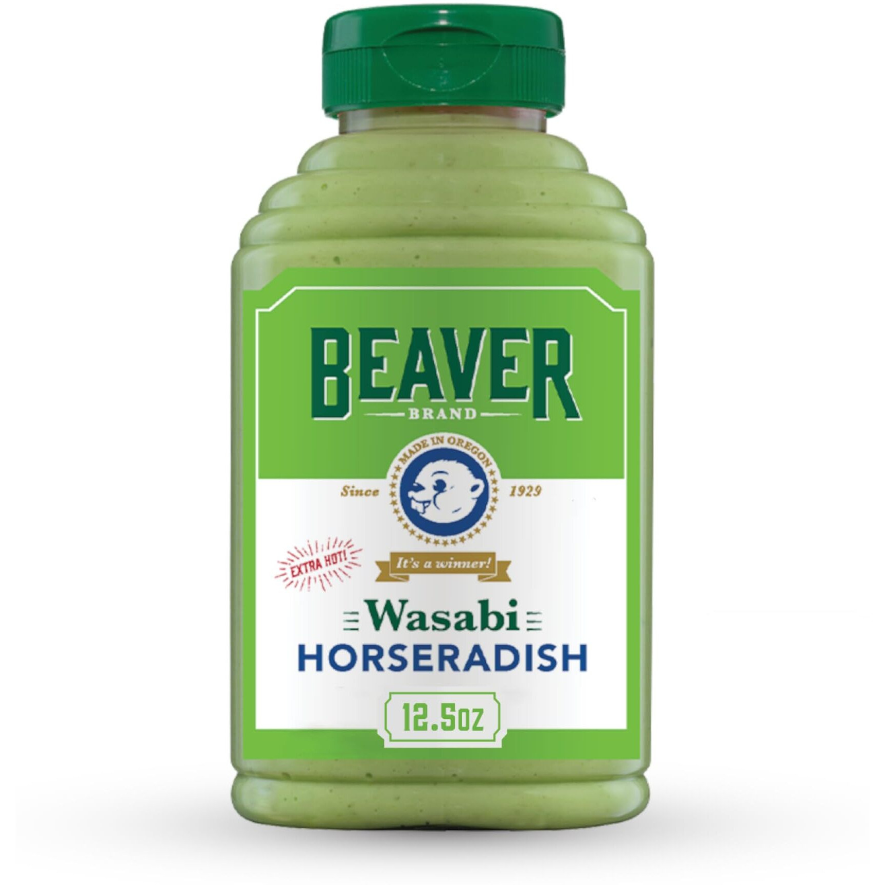 Beaver Extra Hot Wasabi Horseradish, 12.5 Oz Squeeze Bottle
